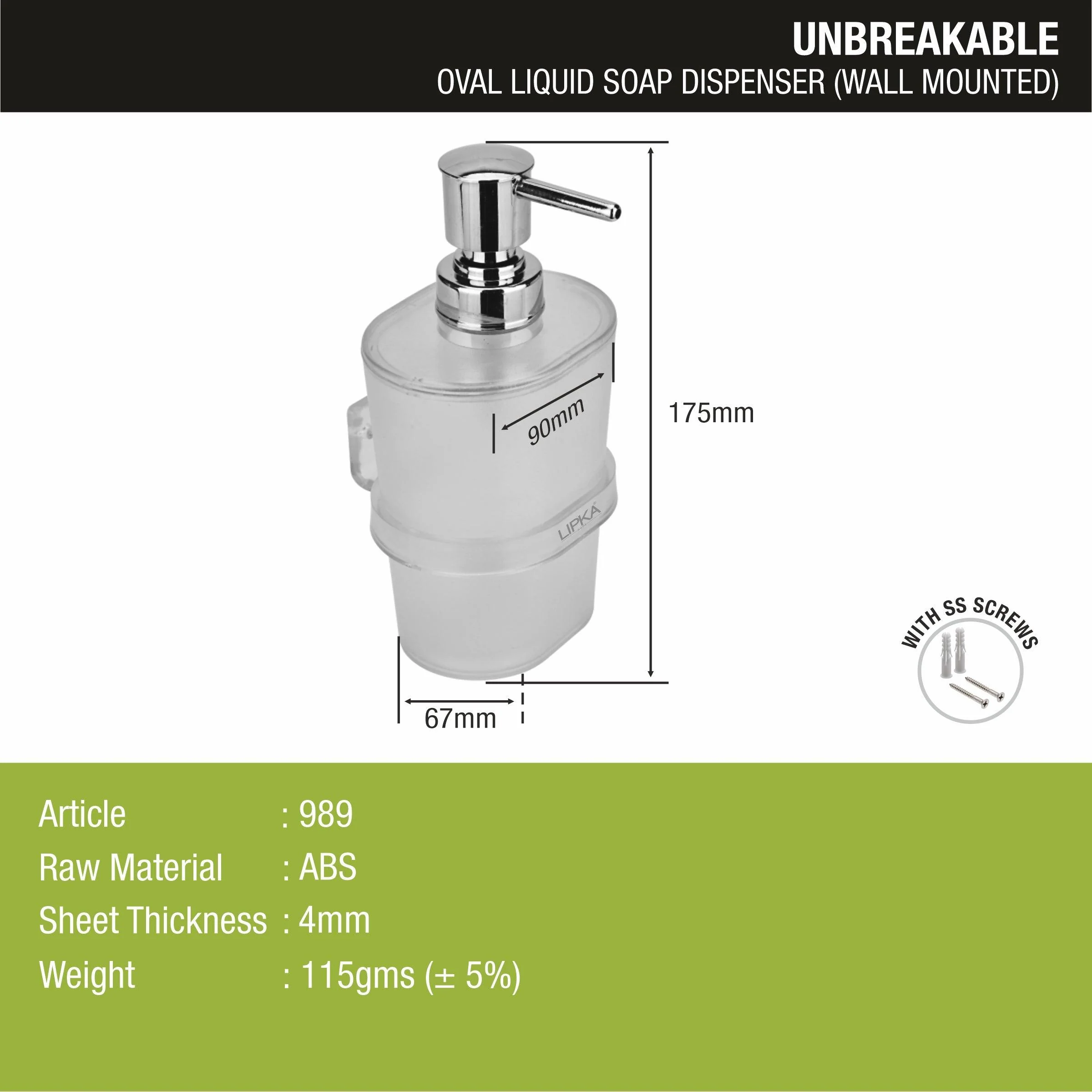 ABS Oval Liquid Soap Dispenser - LIPKA - Image 3