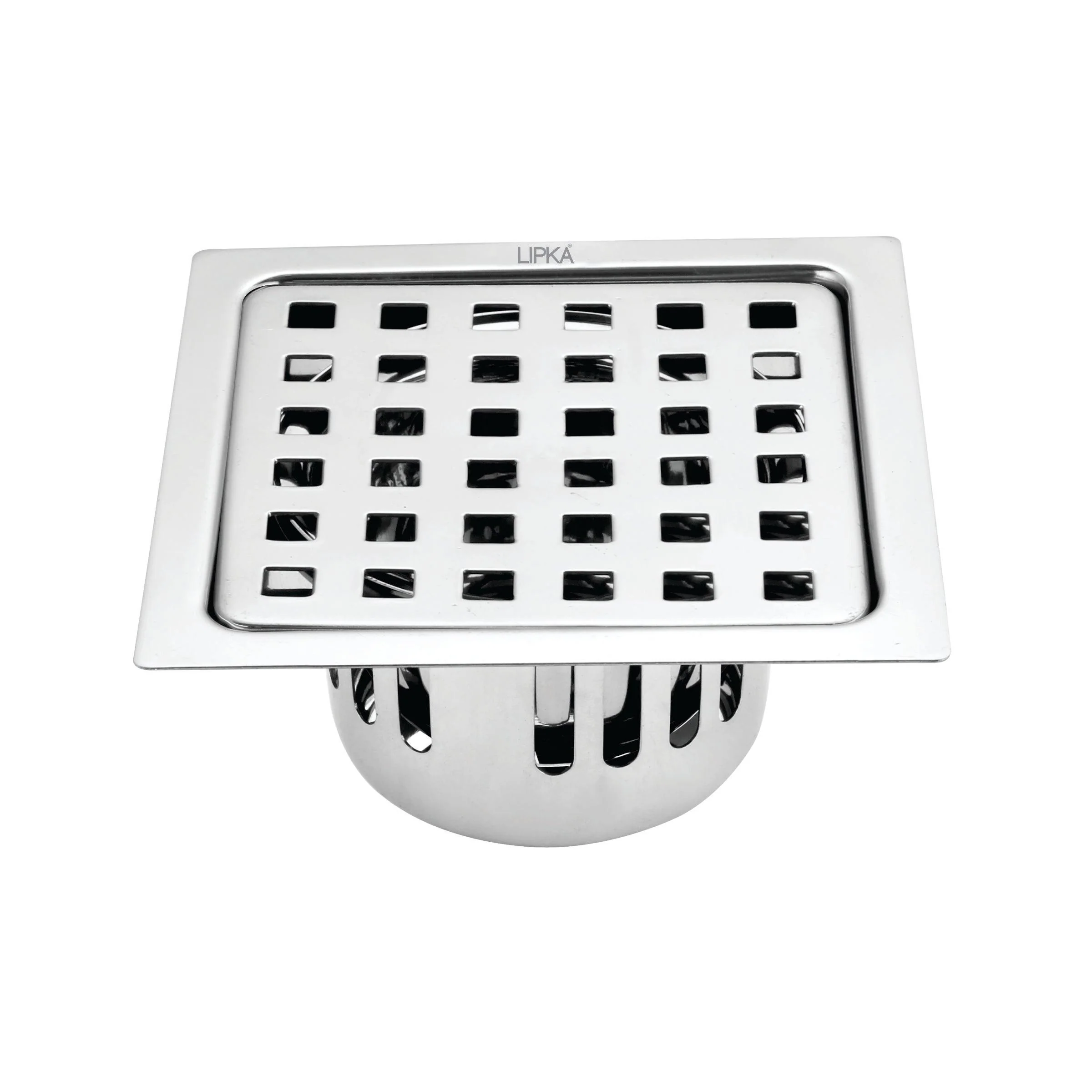 Agni Square Floor Drain (5 x 5 Inches) with Cockroach Trap - LIPKA