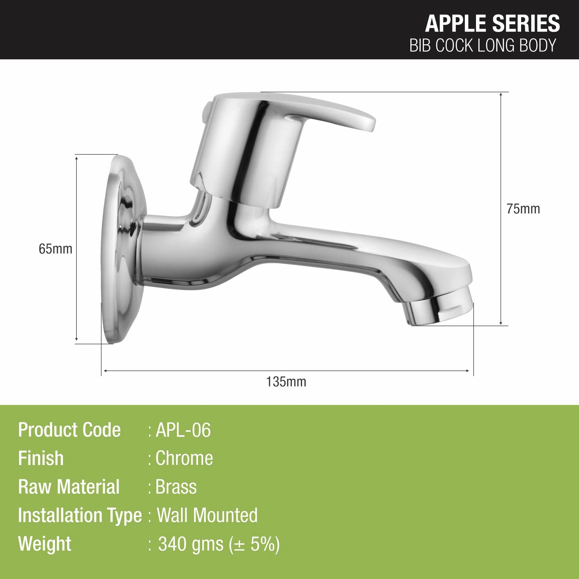 Apple Bib Tap Long Body Brass Faucet - LIPKA - Image 2