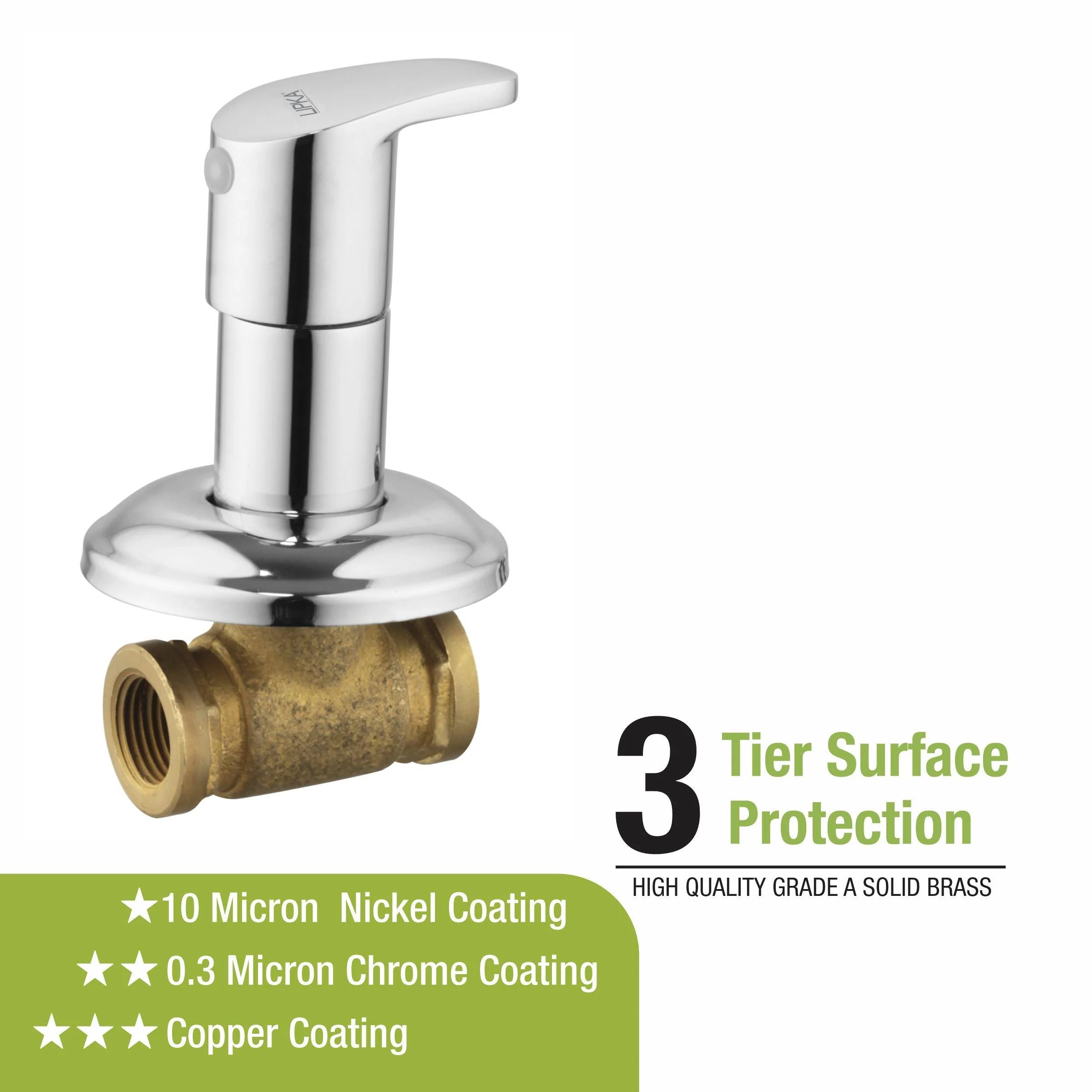 Apple Concealed Stop Valve (20mm) Brass Faucet - LIPKA - Image 4