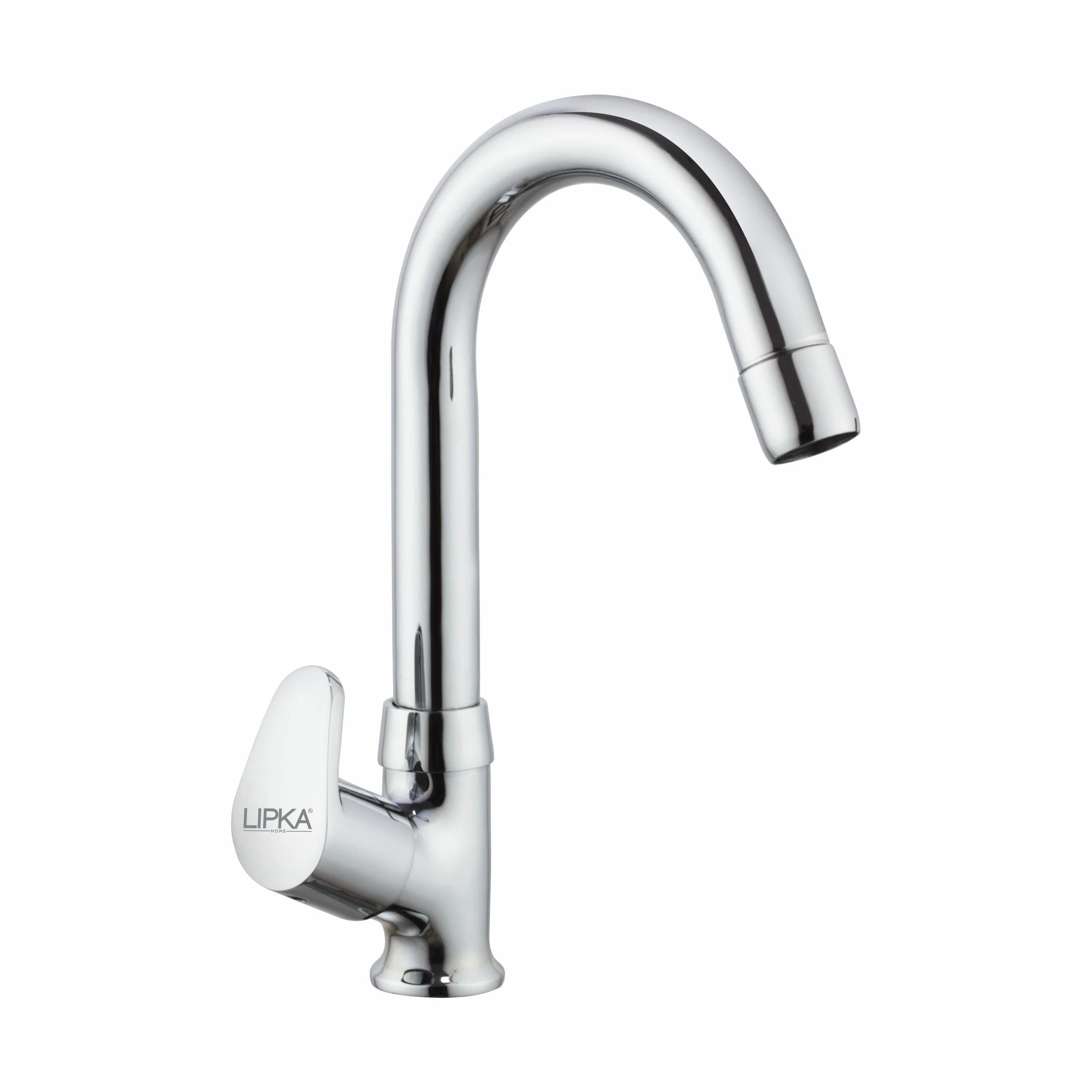 Apple Swan Neck Brass Faucet with Round Swivel Spout (12 Inches) - LIPKA