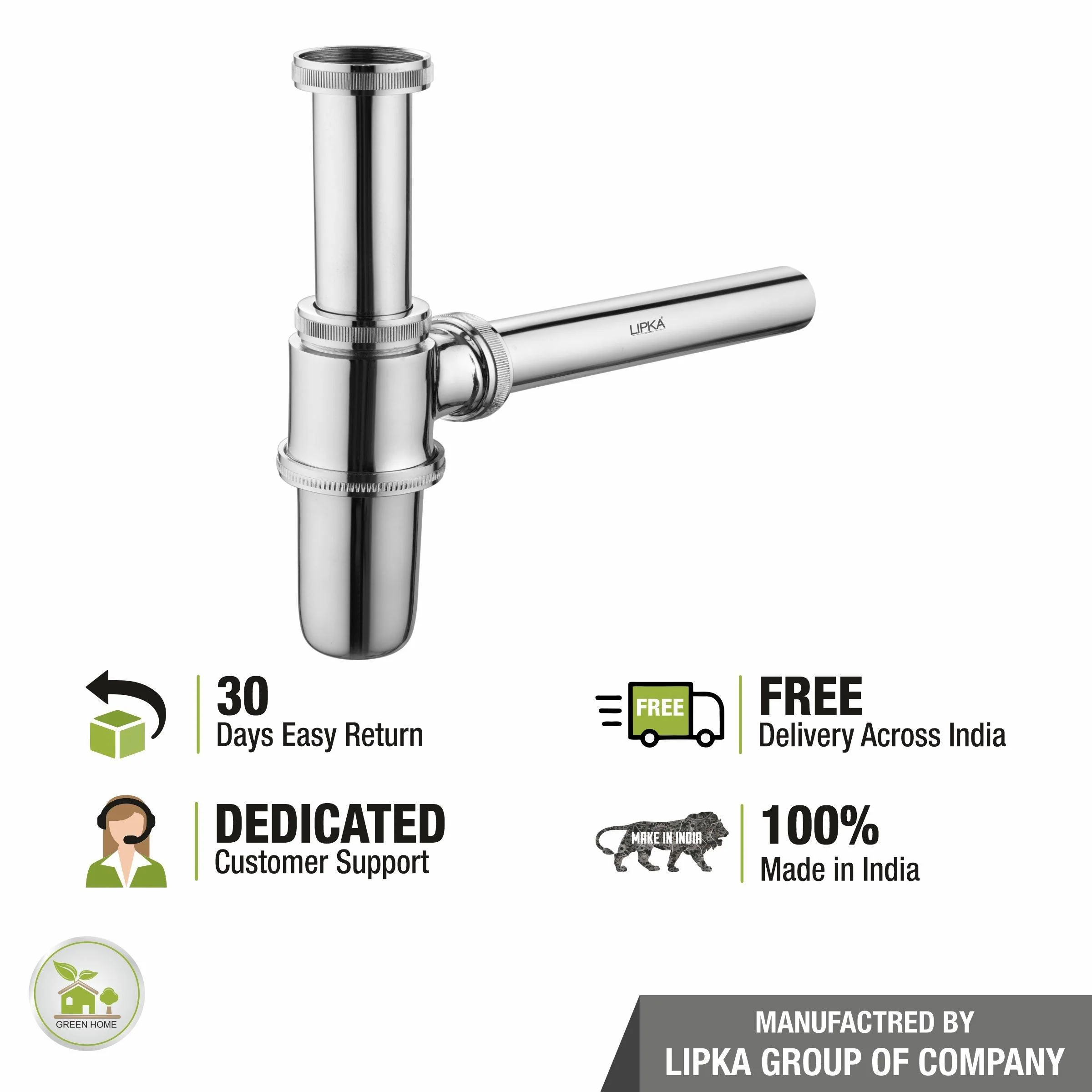 ARC Brass Bottle Trap CP (15 Inches) - LIPKA - Image 5