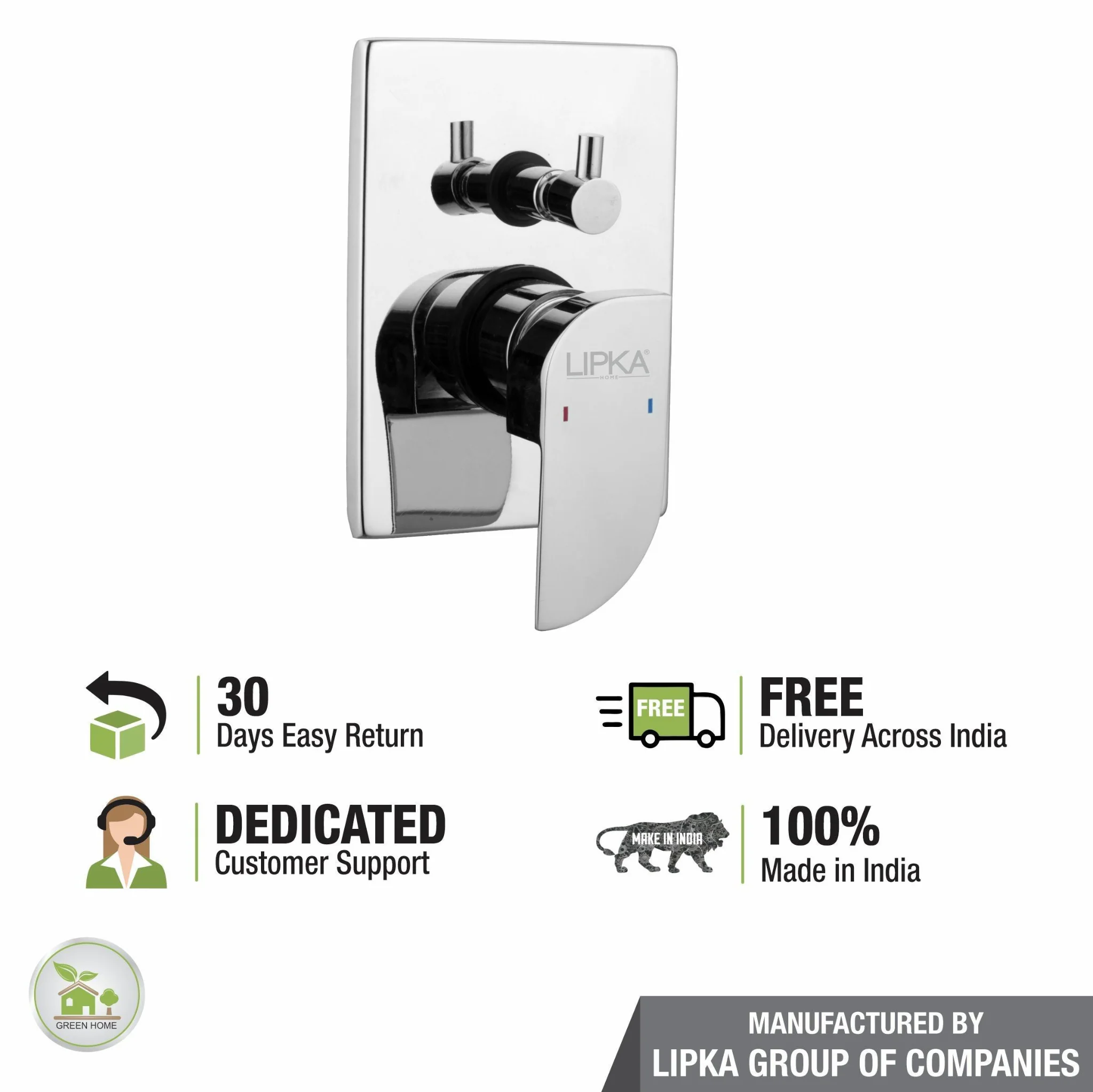 Arise Diverter Upper Part (Compatible with 2-Inlet High Flow & 3 Inlet Diverter Body) - LIPKA - Image 3