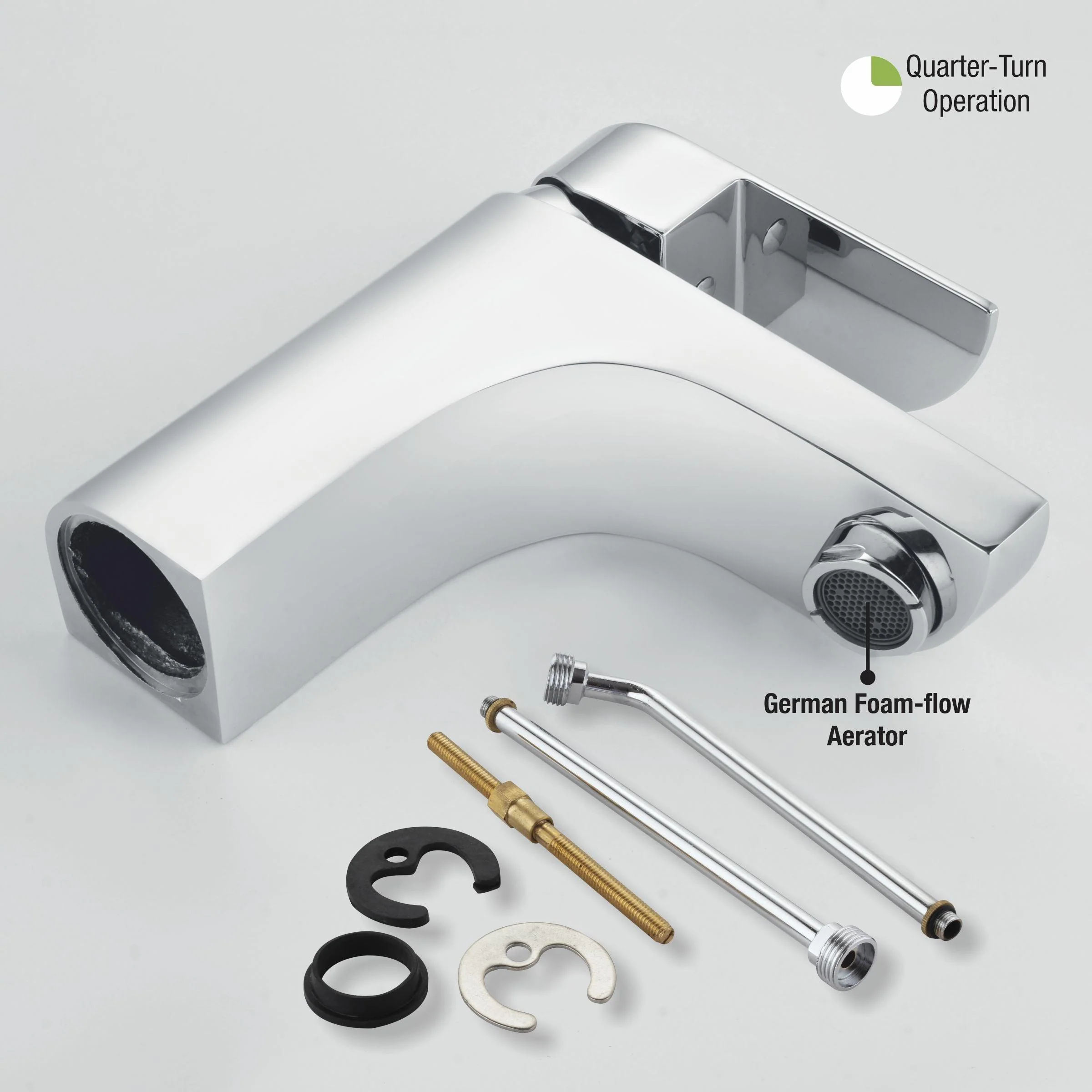 Arise Single Lever Basin Mixer Brass Faucet - LIPKA - Image 5