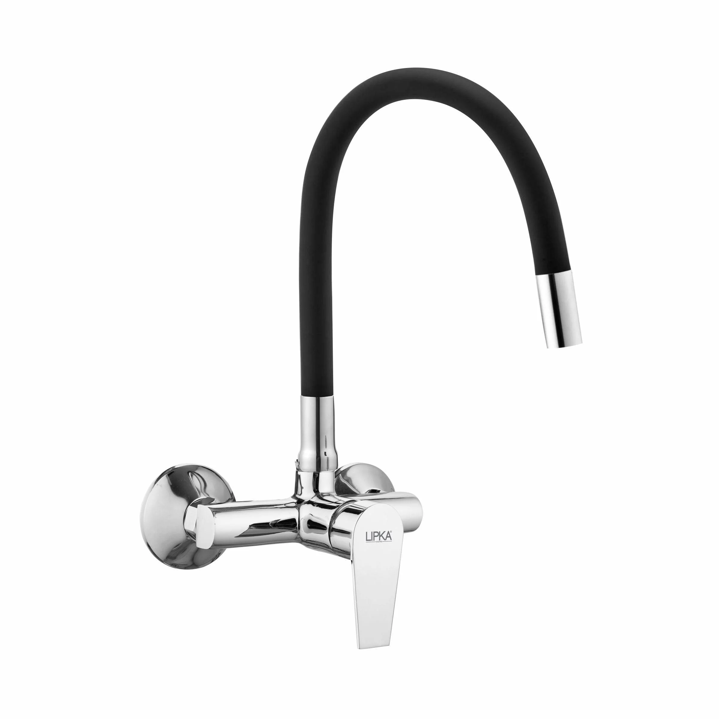 Victory Single Lever Sink Mixer with Black Flexible Silicone Spout (20 Inches) - LIPKA