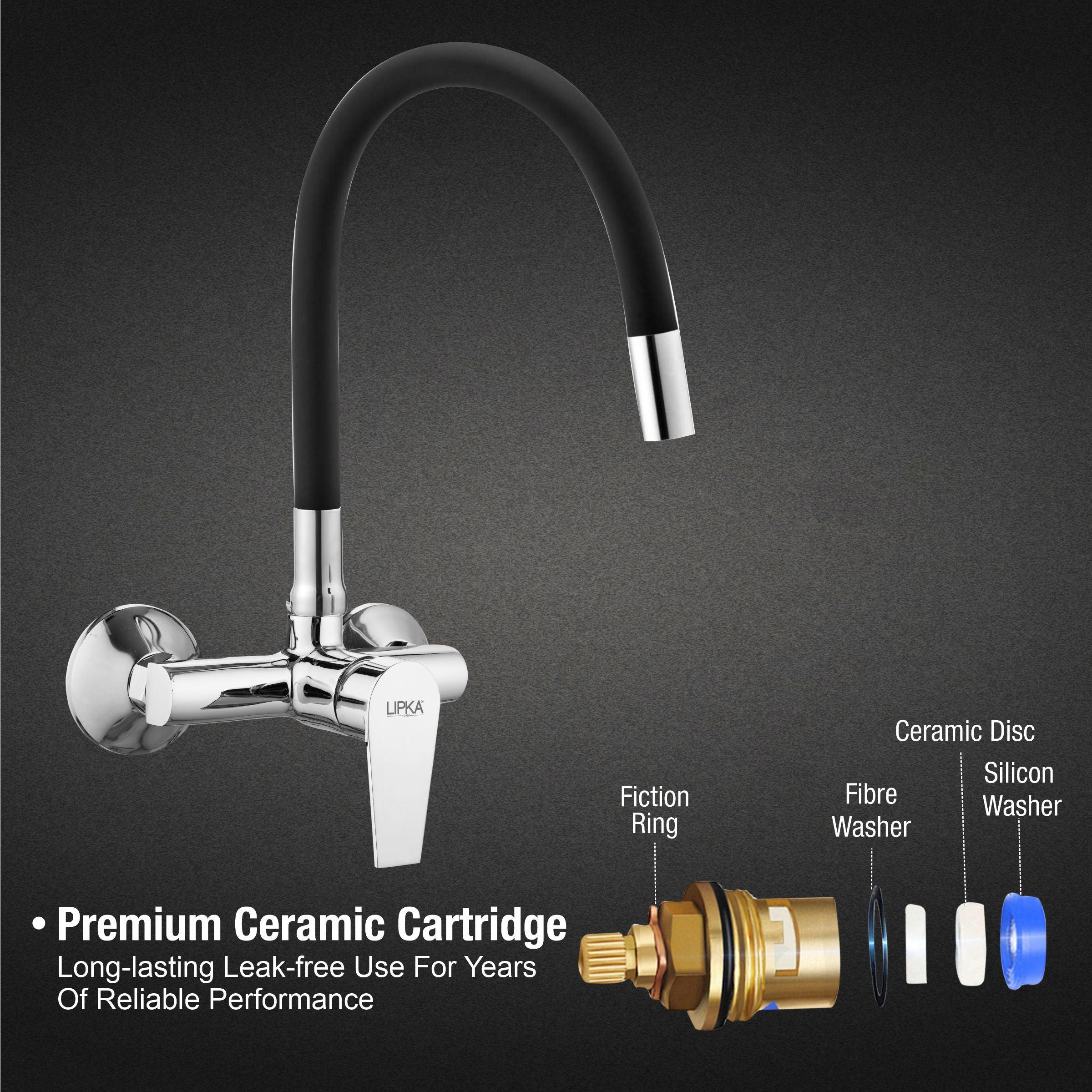 Victory Single Lever Sink Mixer with Black Flexible Silicone Spout (20 Inches) - LIPKA - Image 3