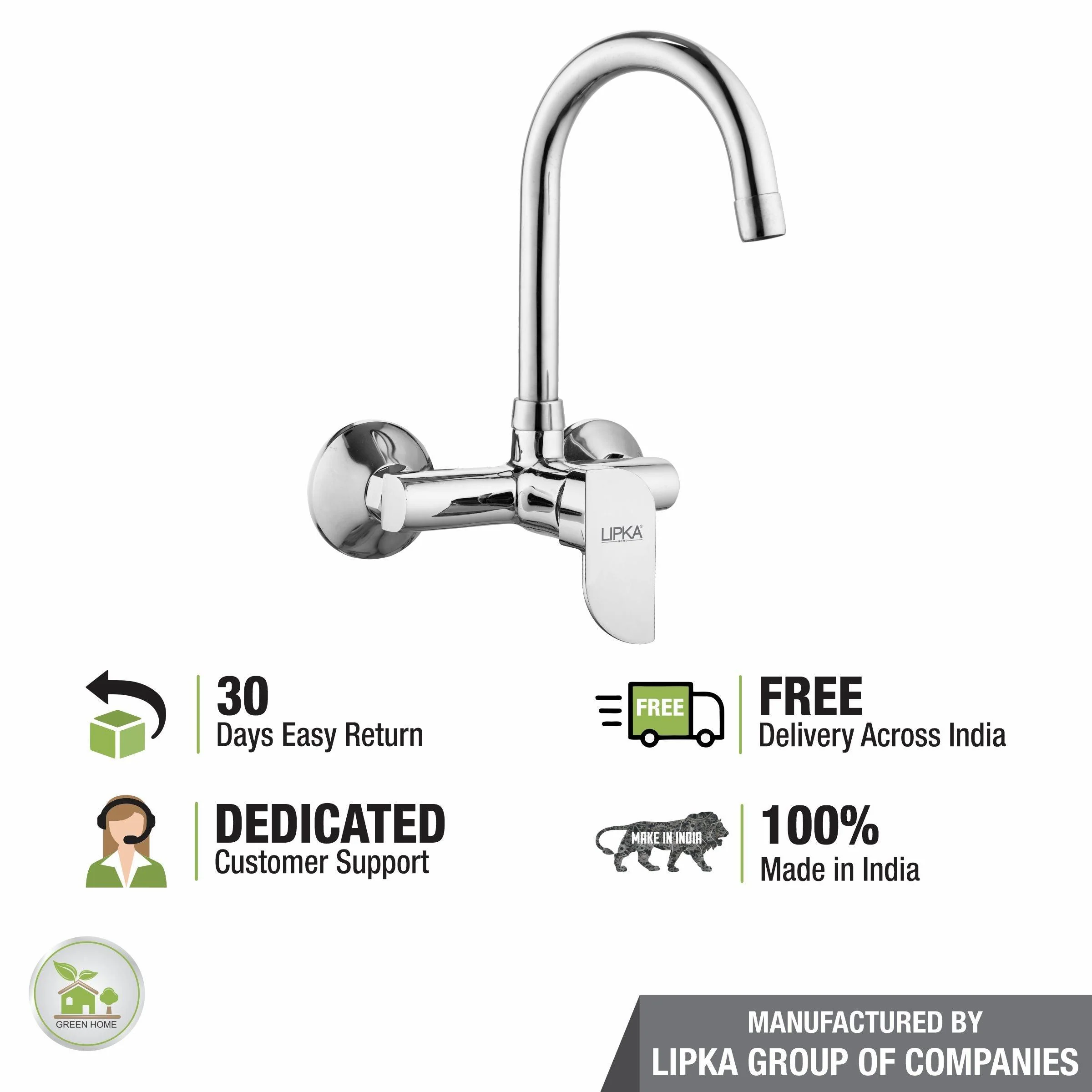 Arise Single Lever Sink Mixer with Swivel Spout (15 Inches) - LIPKA - Image 6