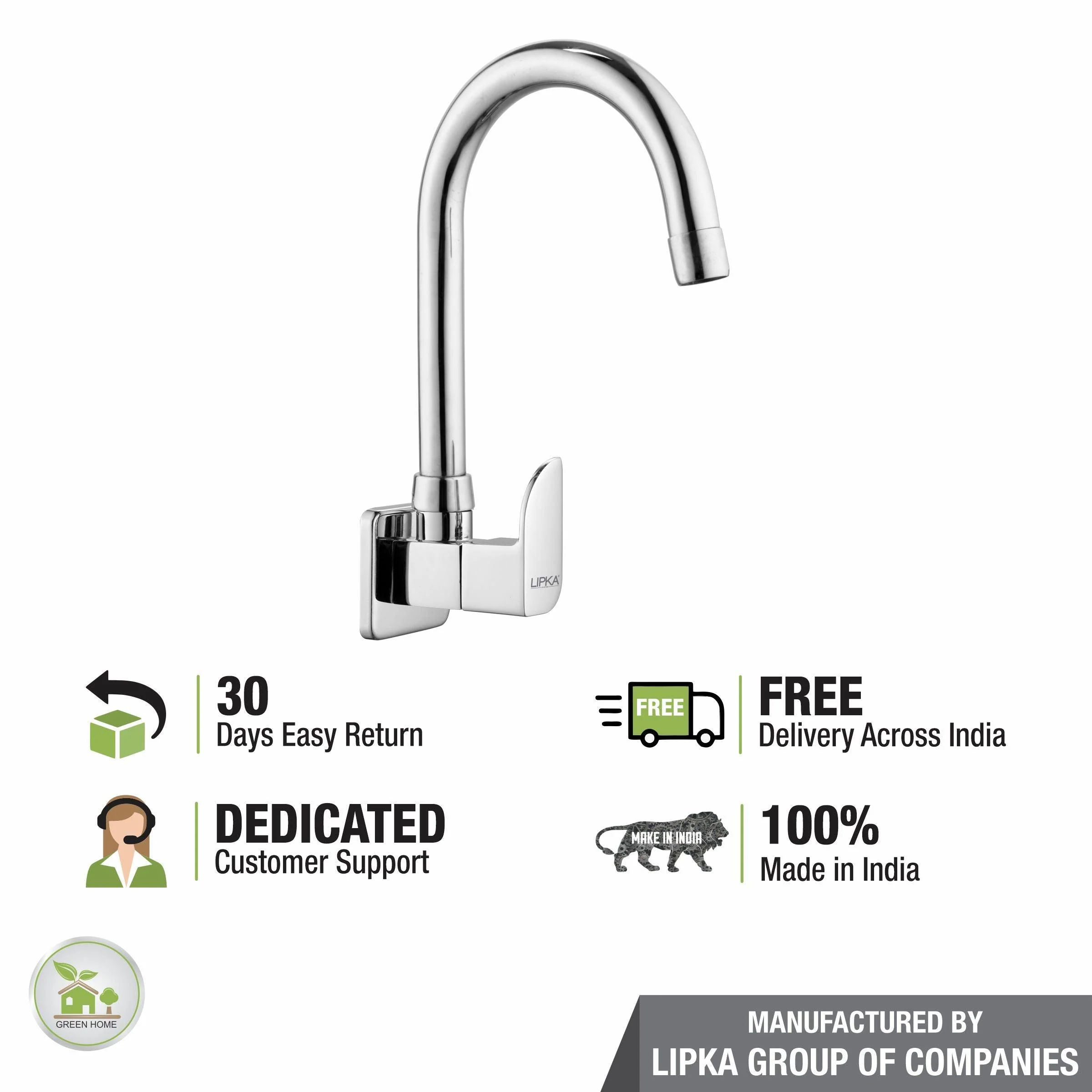 Arise Sink Tap Brass Faucet with Round Swivel Spout (15 Inches) - LIPKA - Image 5