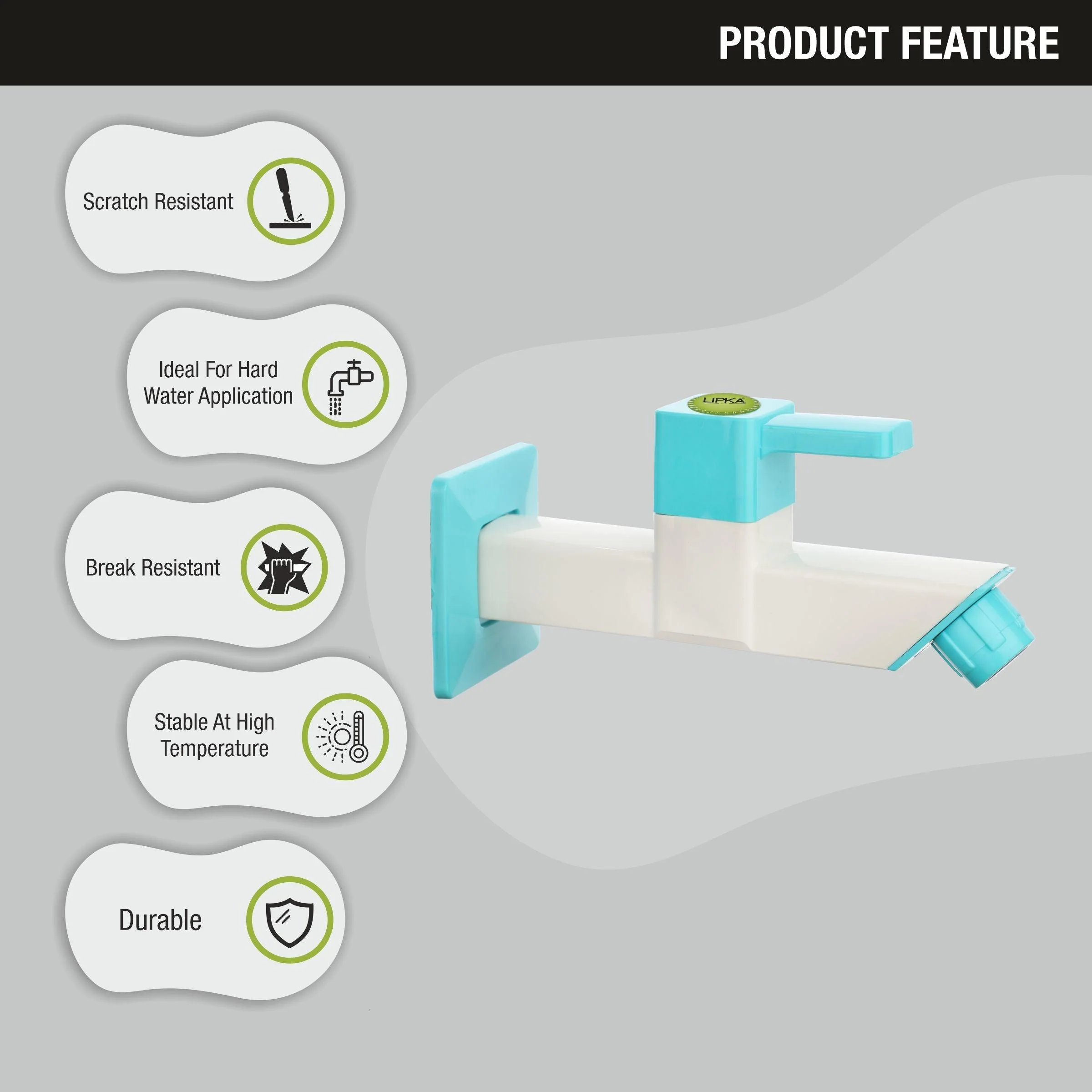 Aura Bib Tap Long Body PTMT Faucet - LIPKA - Image 3