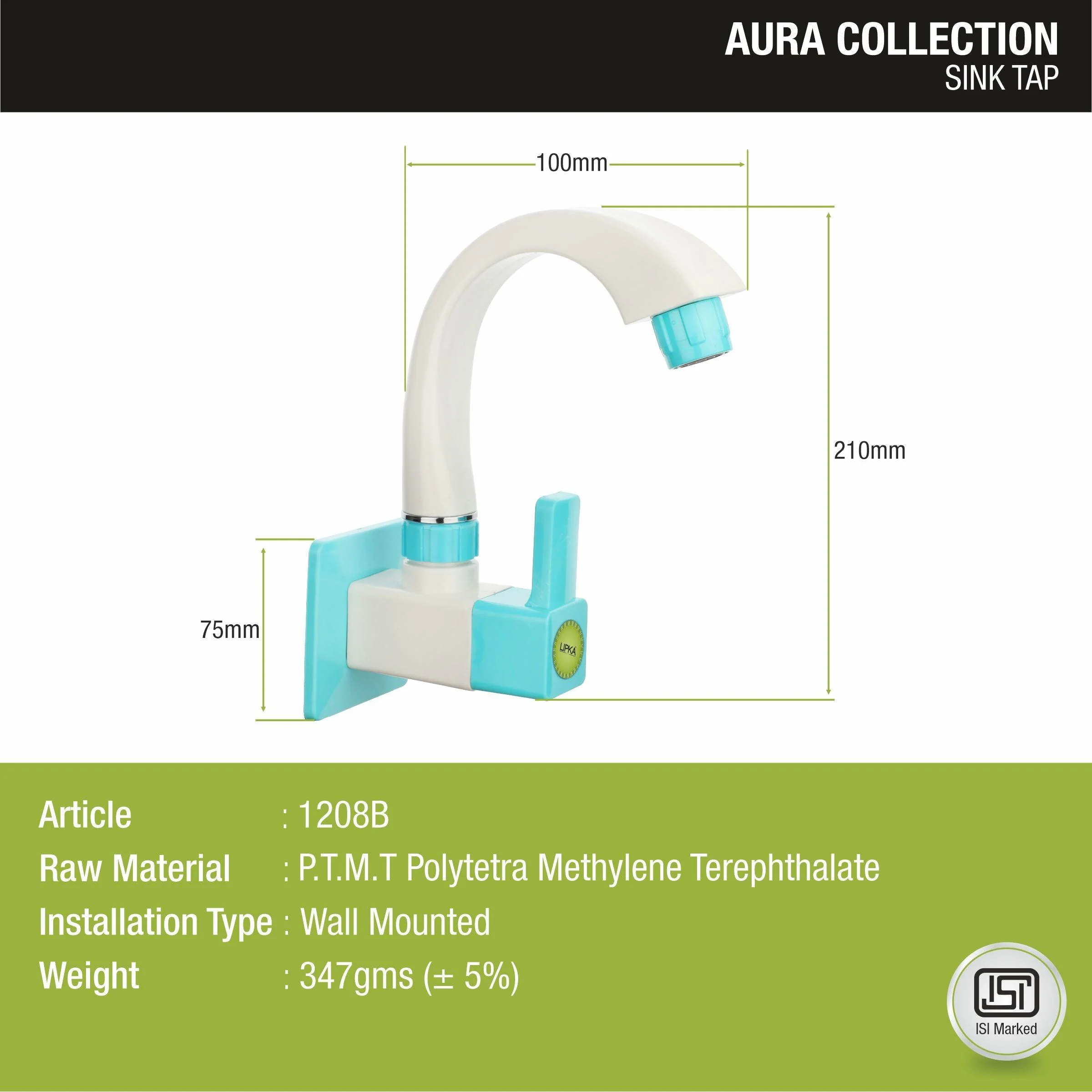 Aura Sink Tap with Swivel Spout PTMT Faucet- LIPKA - Image 2