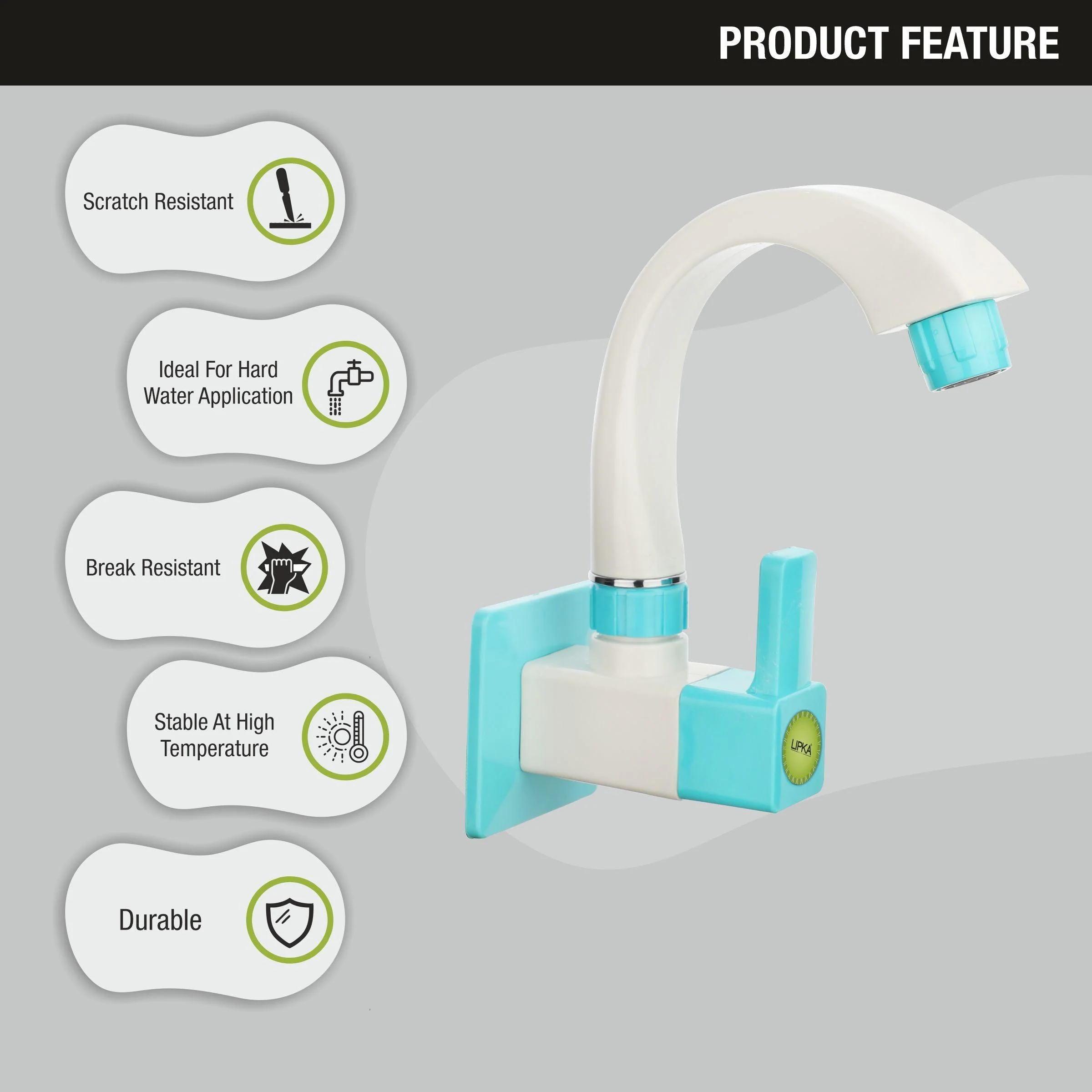 Aura Sink Tap with Swivel Spout PTMT Faucet- LIPKA - Image 5