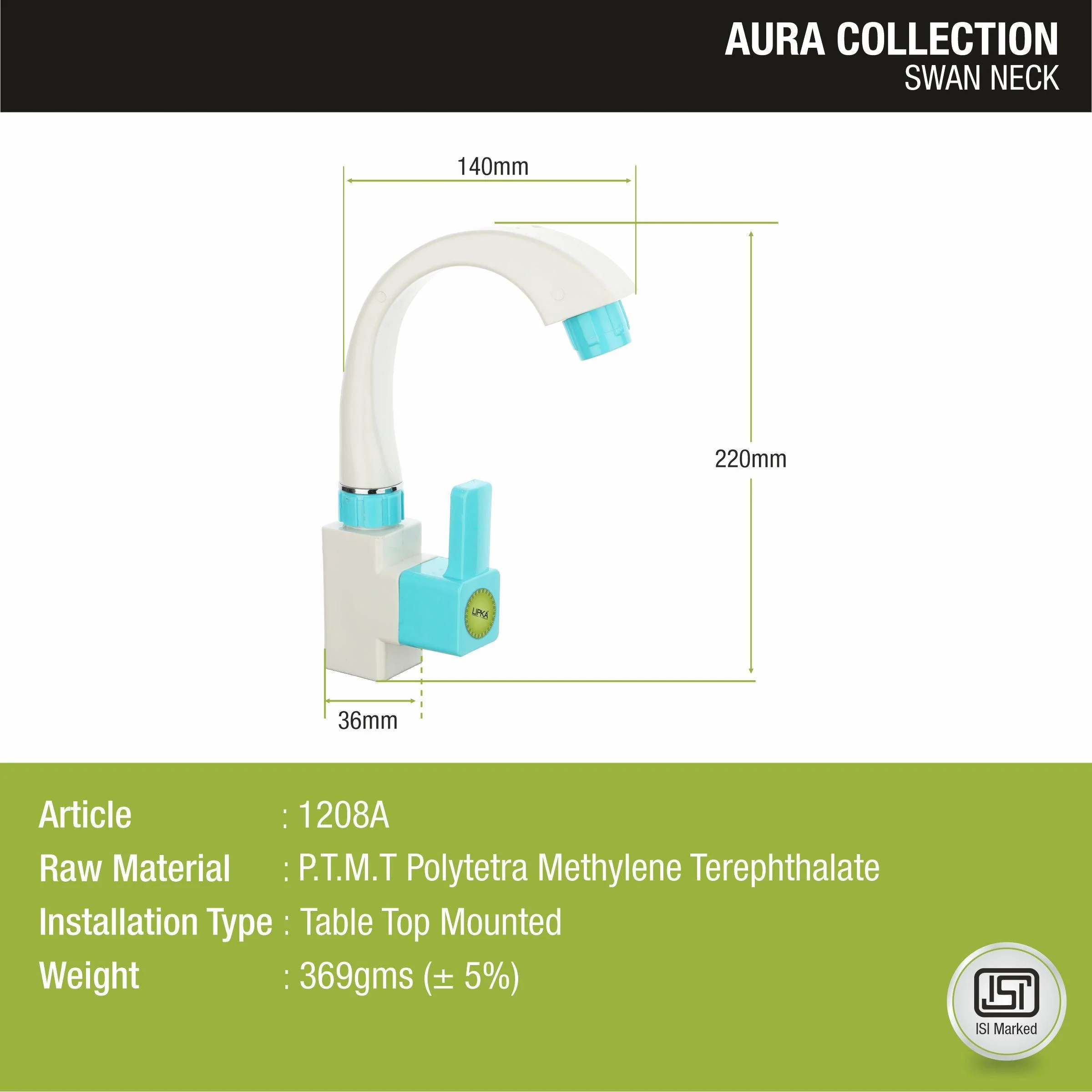 Aura PTMT Swan Neck Faucet - LIPKA - Image 2