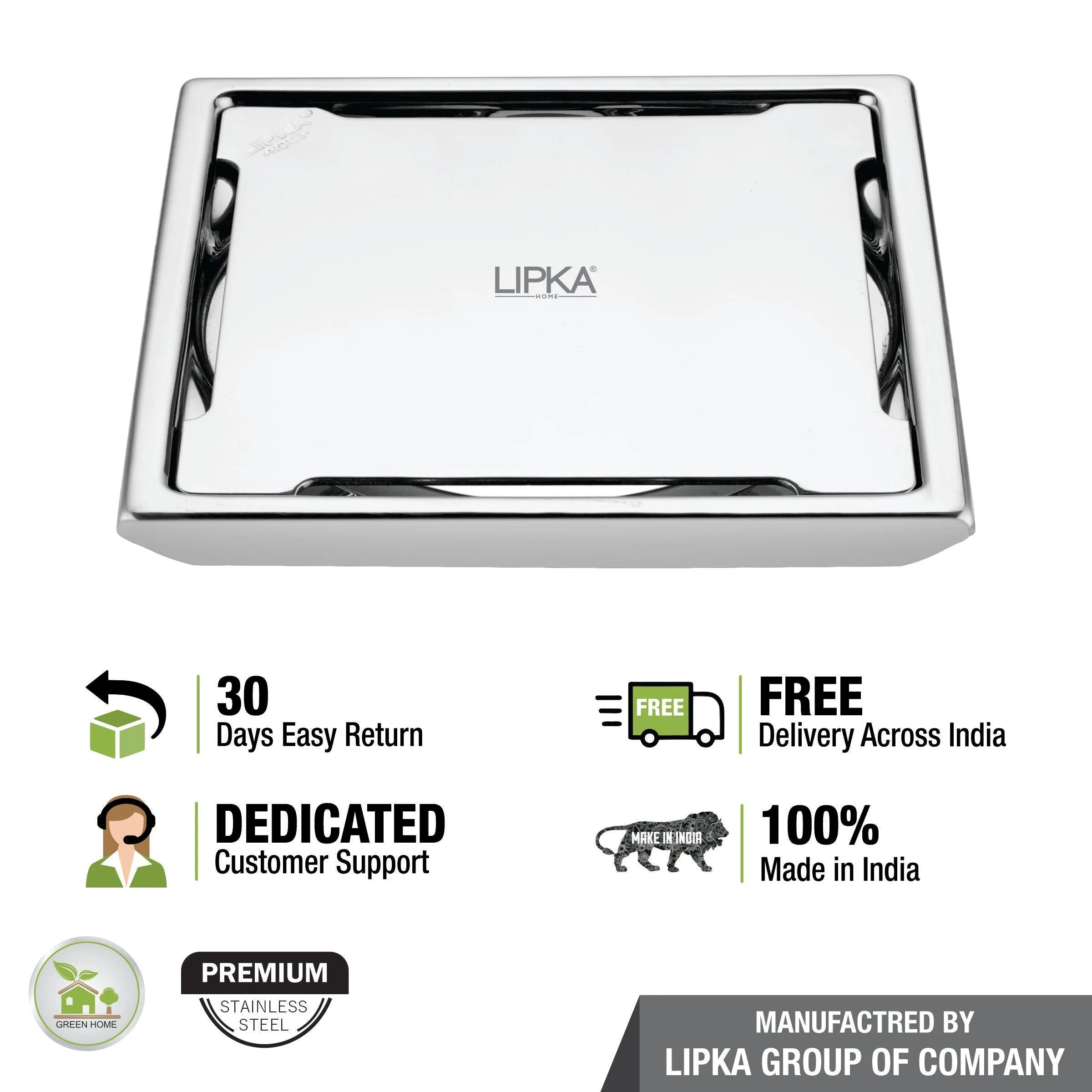 Beta Deluxe Square Floor Drain (6 x 6 Inches) - LIPKA - Image 4