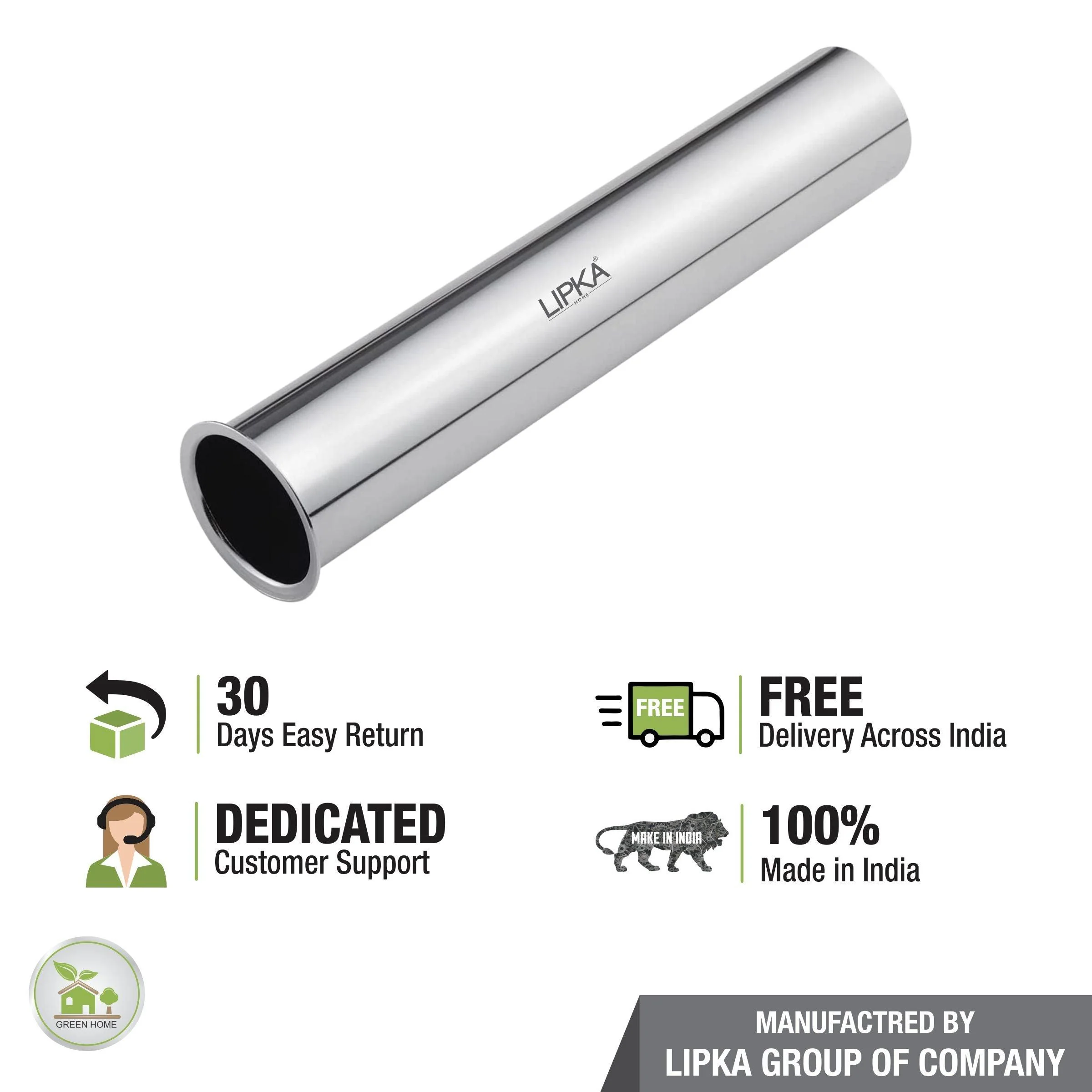 Bottle Trap Stainless Steel Pipe (15 inches) - LIPKA - Image 3