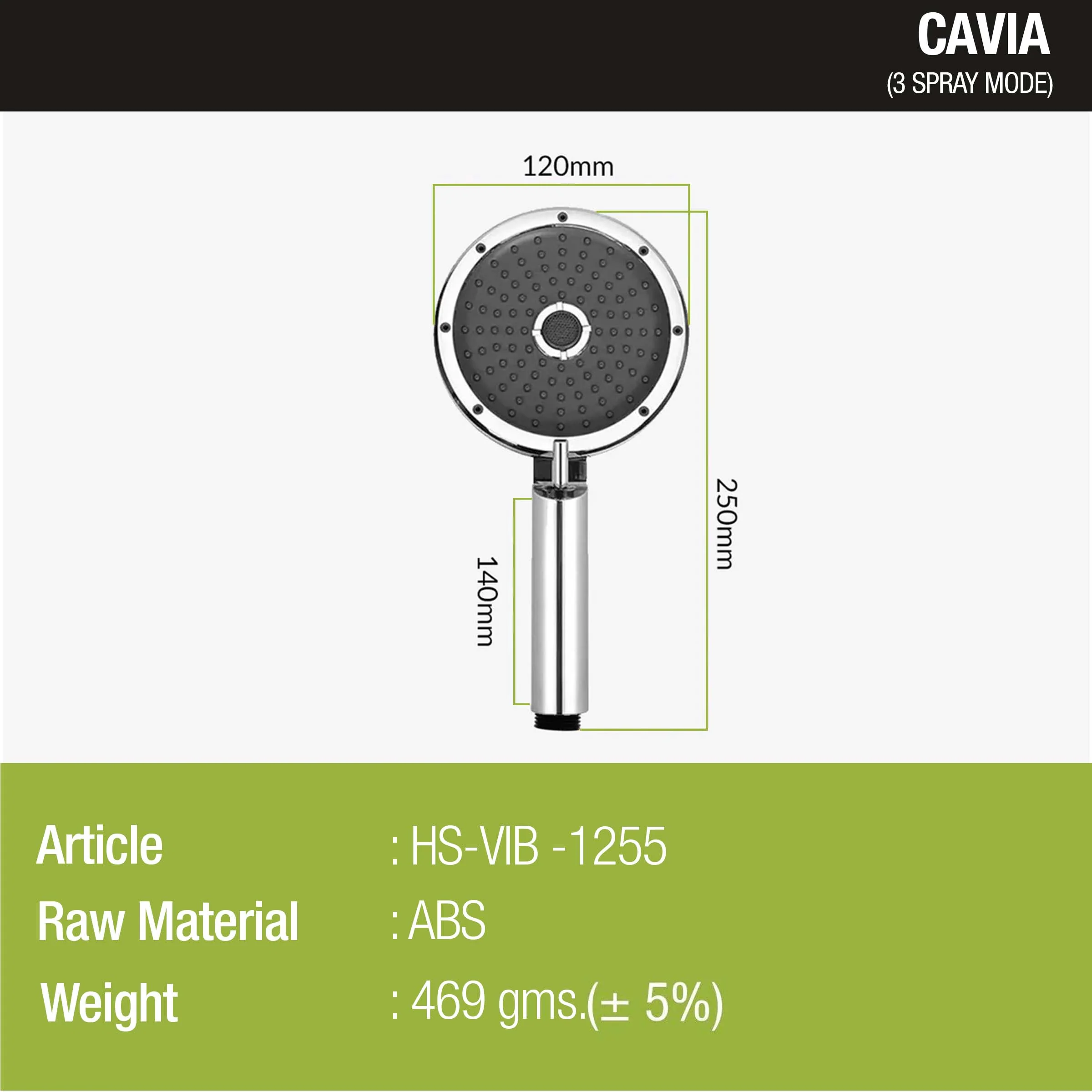 Cavia Multi Flow Hand Shower with Wall Hook & 304-Grade Shower Tube - LIPKA - Image 2