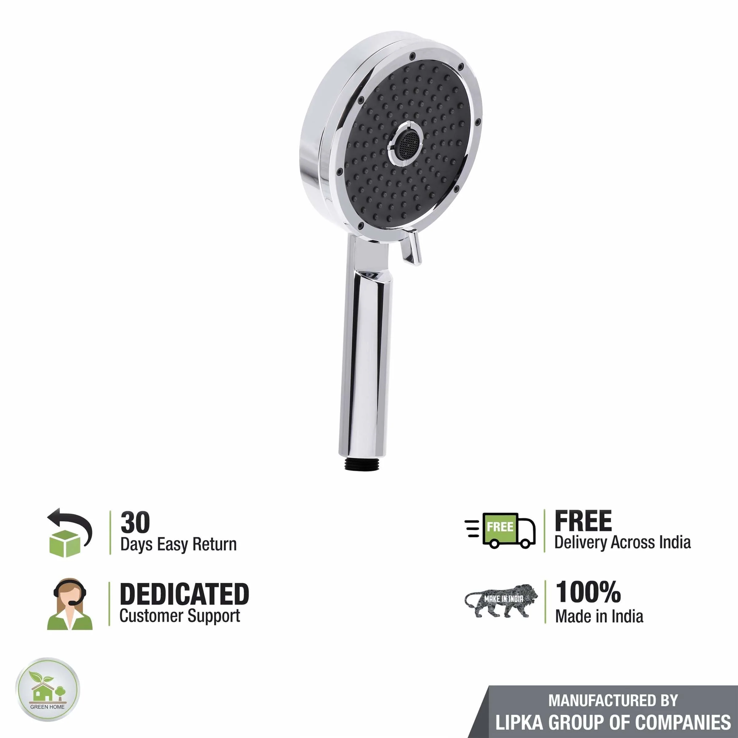 Cavia Multi Flow Hand Shower with Wall Hook & 304-Grade Shower Tube - LIPKA - Image 5