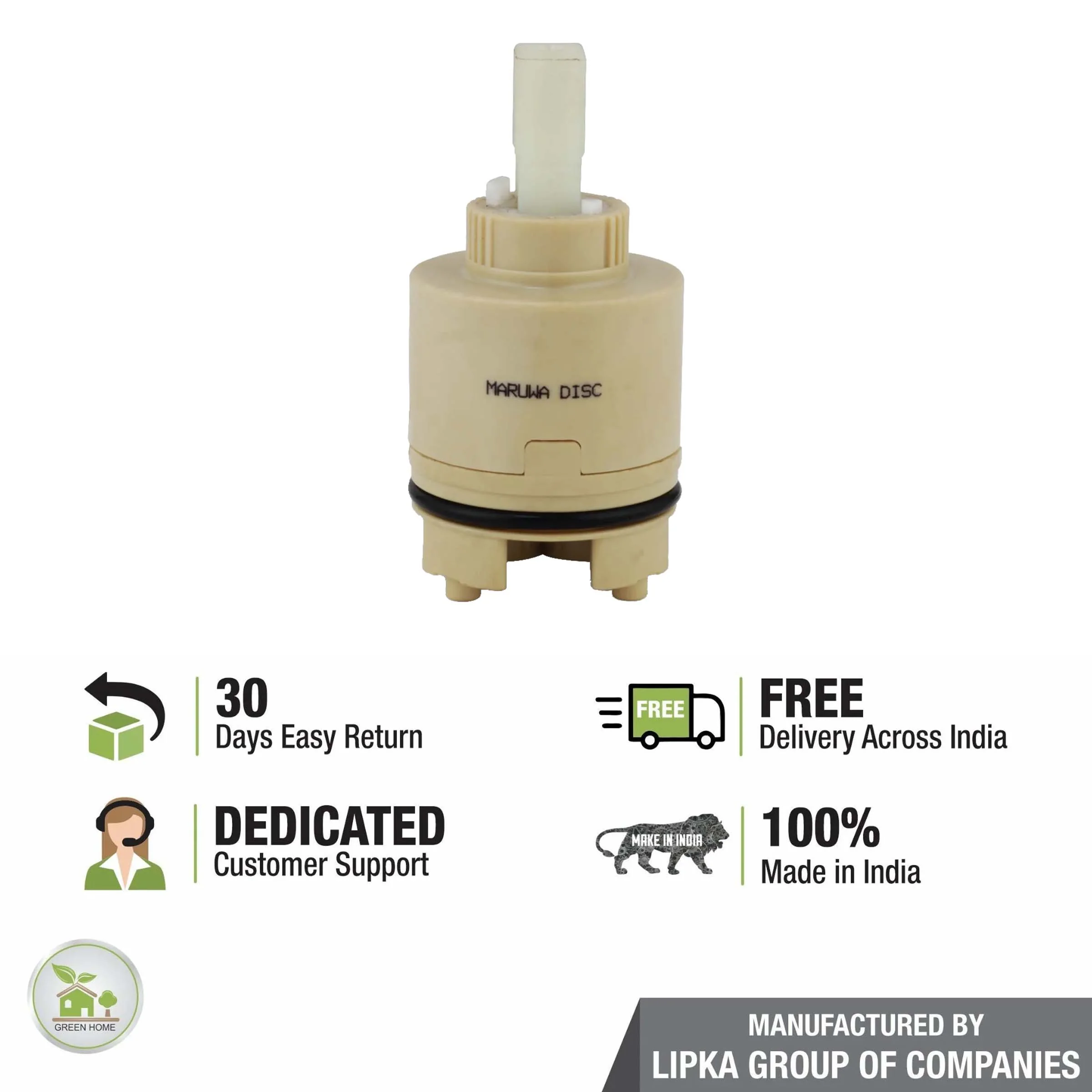 Ceramic Cartridge (40mm) for 2-Inlet Diverter - by LIPKA - Image 4
