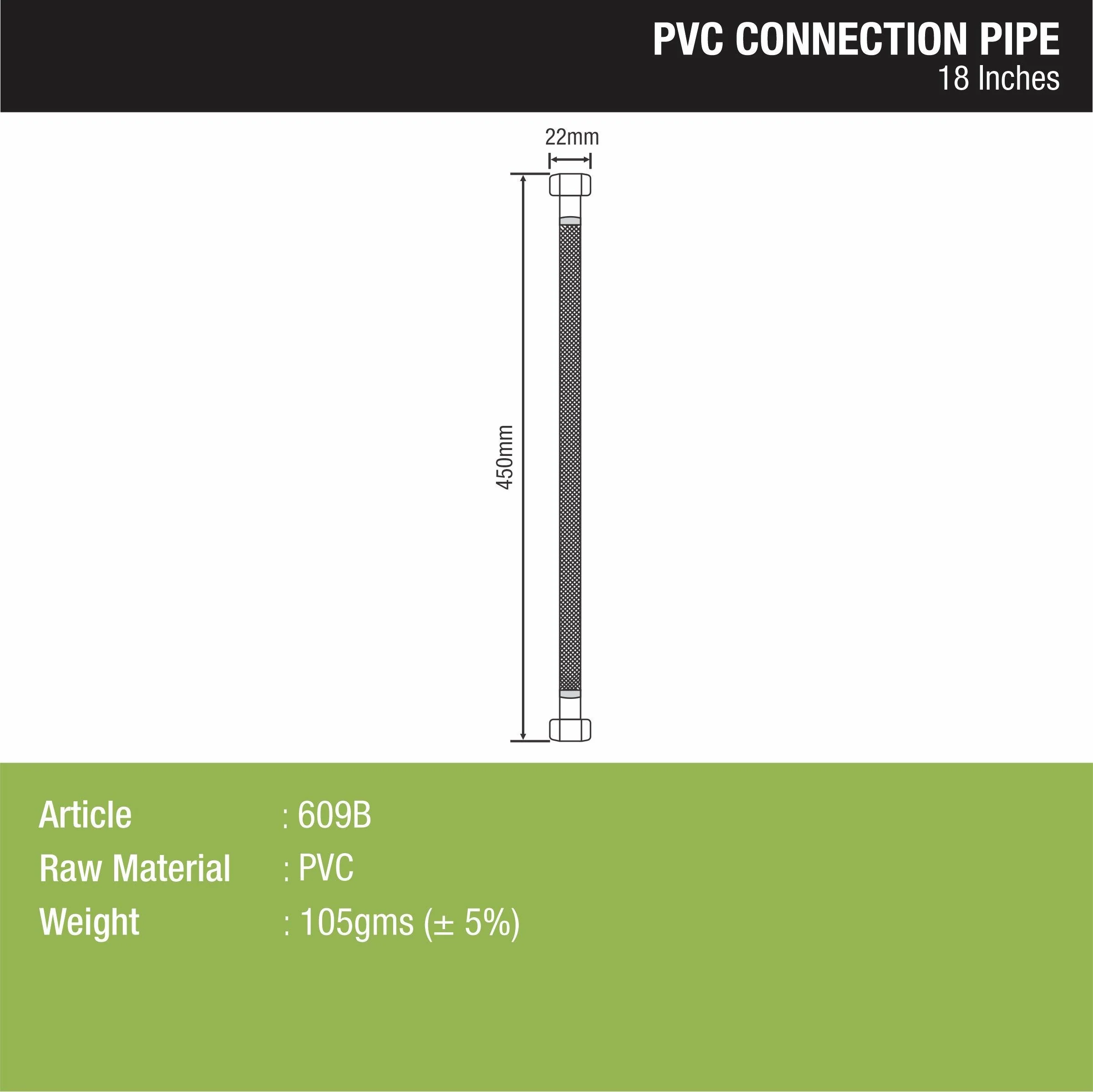 Connection Pipe PVC (18 Inches) (Pack of 2) - LIPKA - Image 2