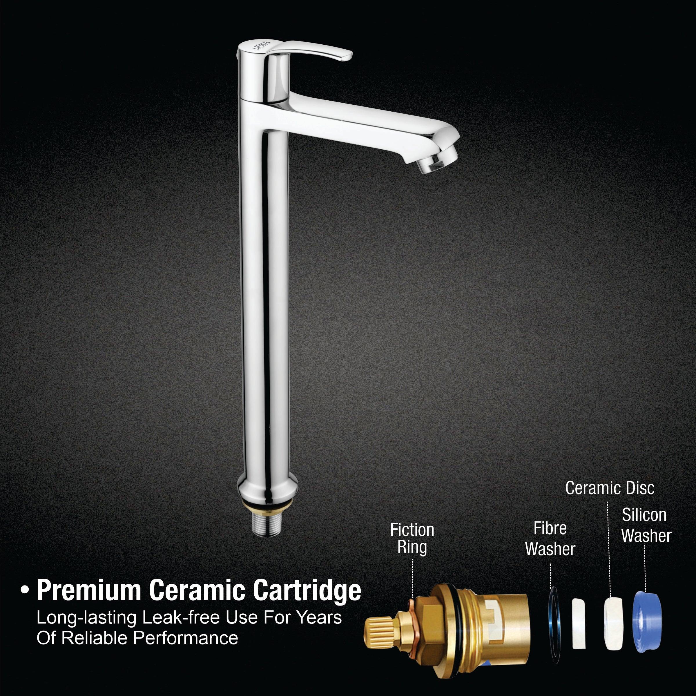 Coral  Pillar Tap Tall Body Brass Faucet- LIPKA - Image 3