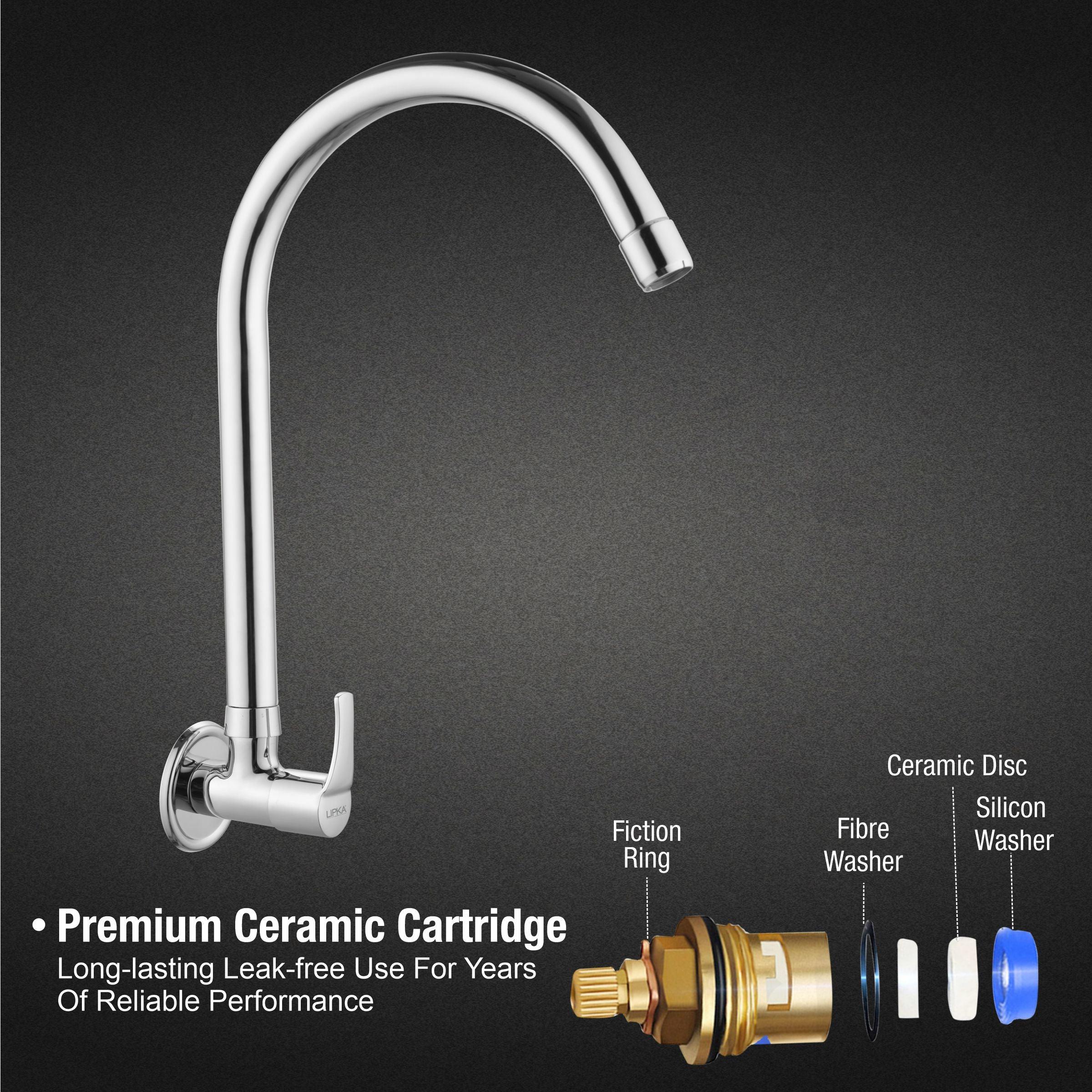 Coral Sink Tap Brass Faucet with Round Swivel Spout (20 Inches) - LIPKA - Image 3