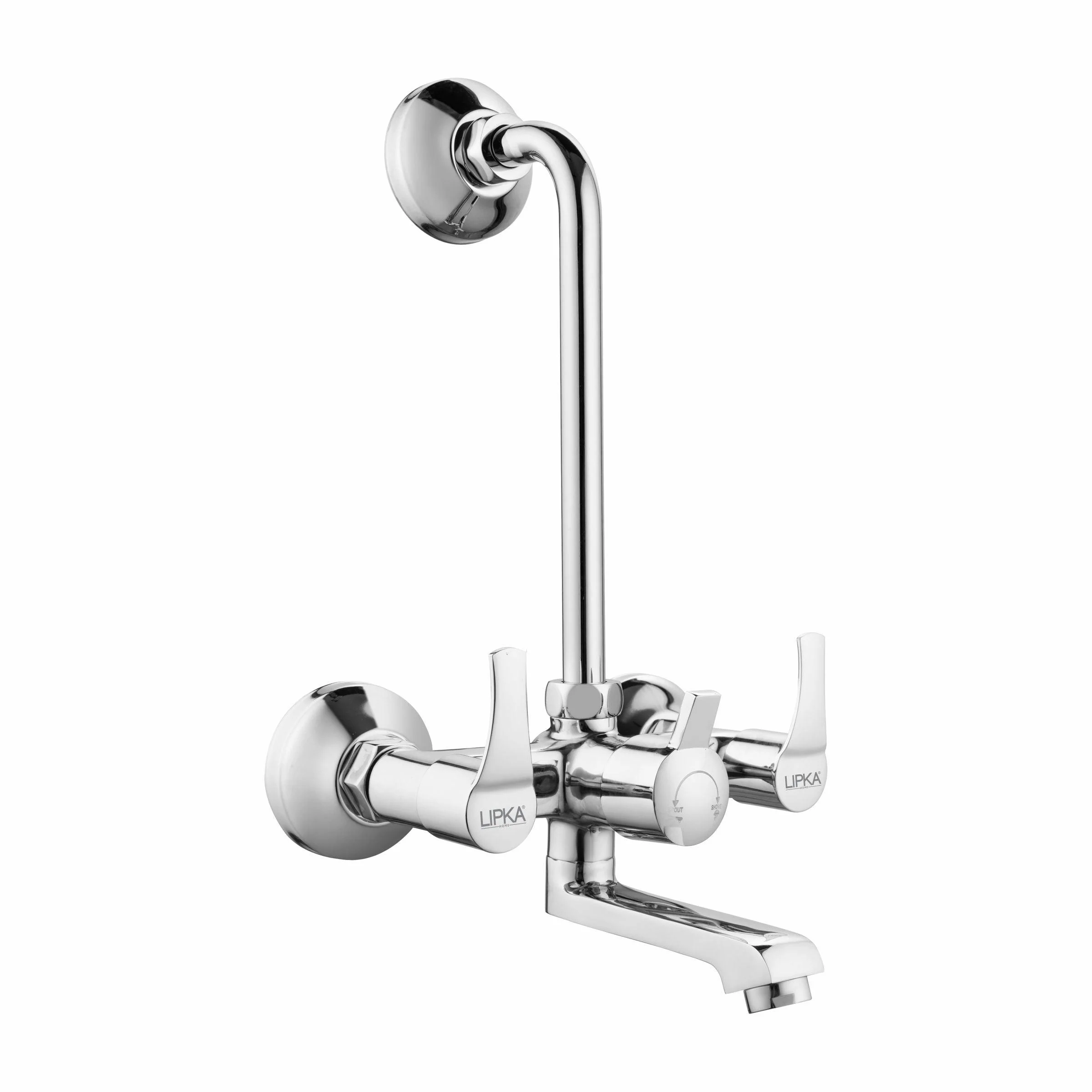 Coral  Wall Mixer Brass Faucet with L Bend  - LIPKA