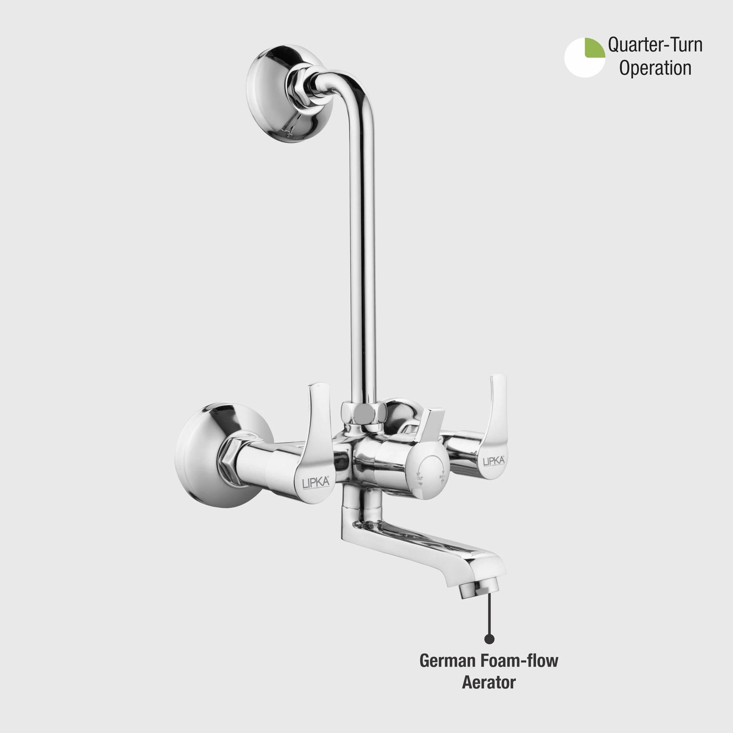 Coral  Wall Mixer Brass Faucet with L Bend  - LIPKA - Image 5