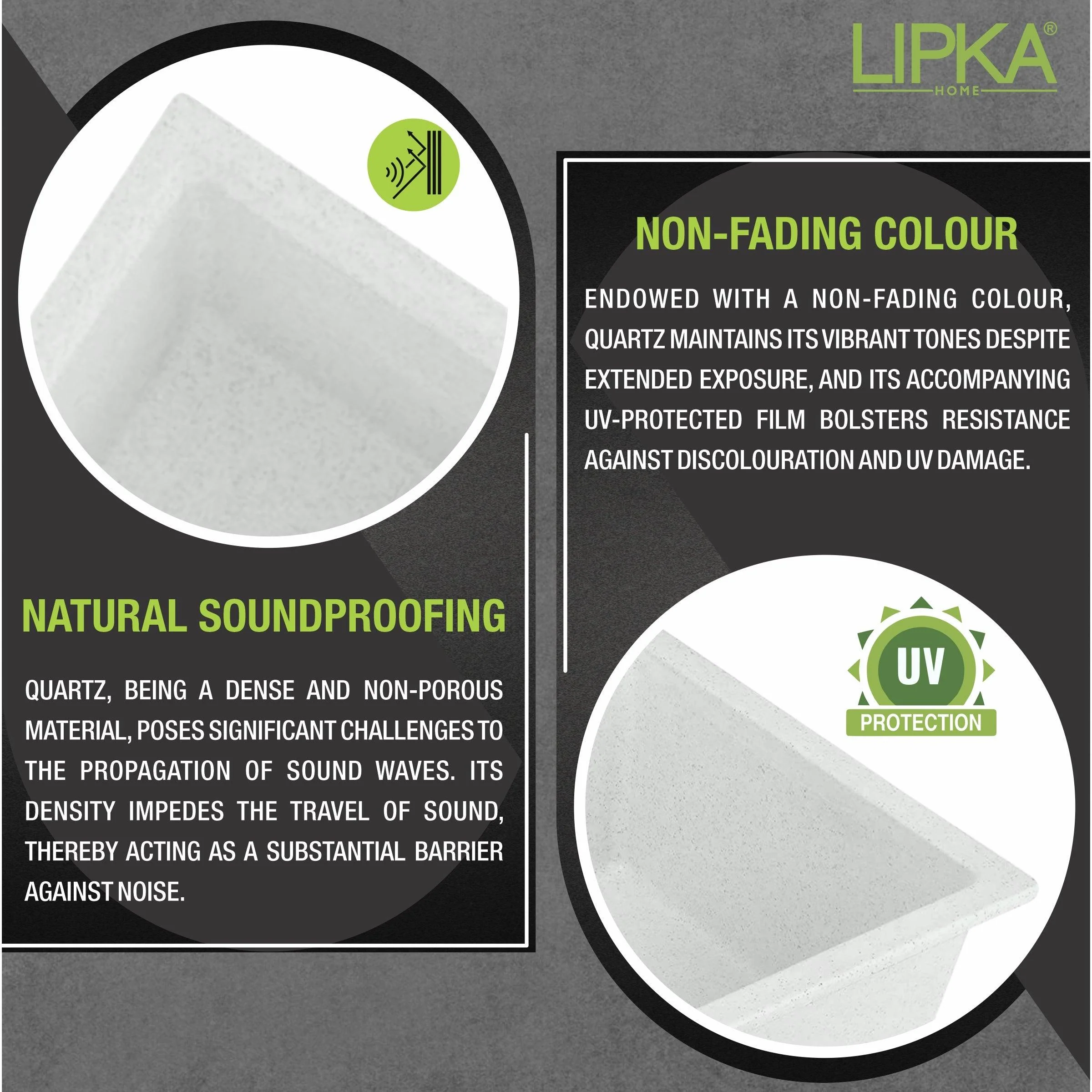 Crystal White Quartz Double Bowl Kitchen Sink (37 x 18 x 9 Inches) - LIPKA - Image 4