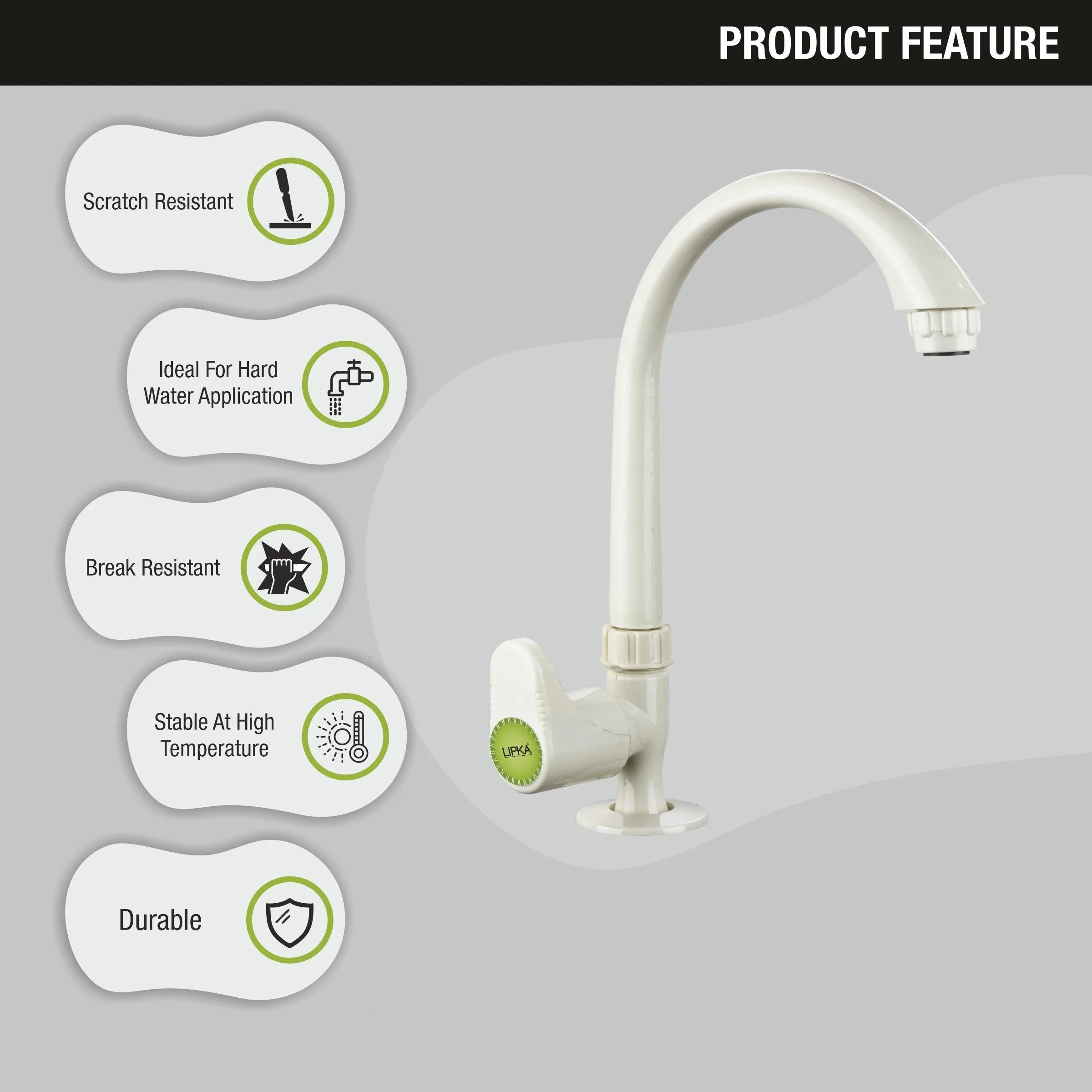 Designo PTMT Swan Neck Faucet - LIPKA - Image 3
