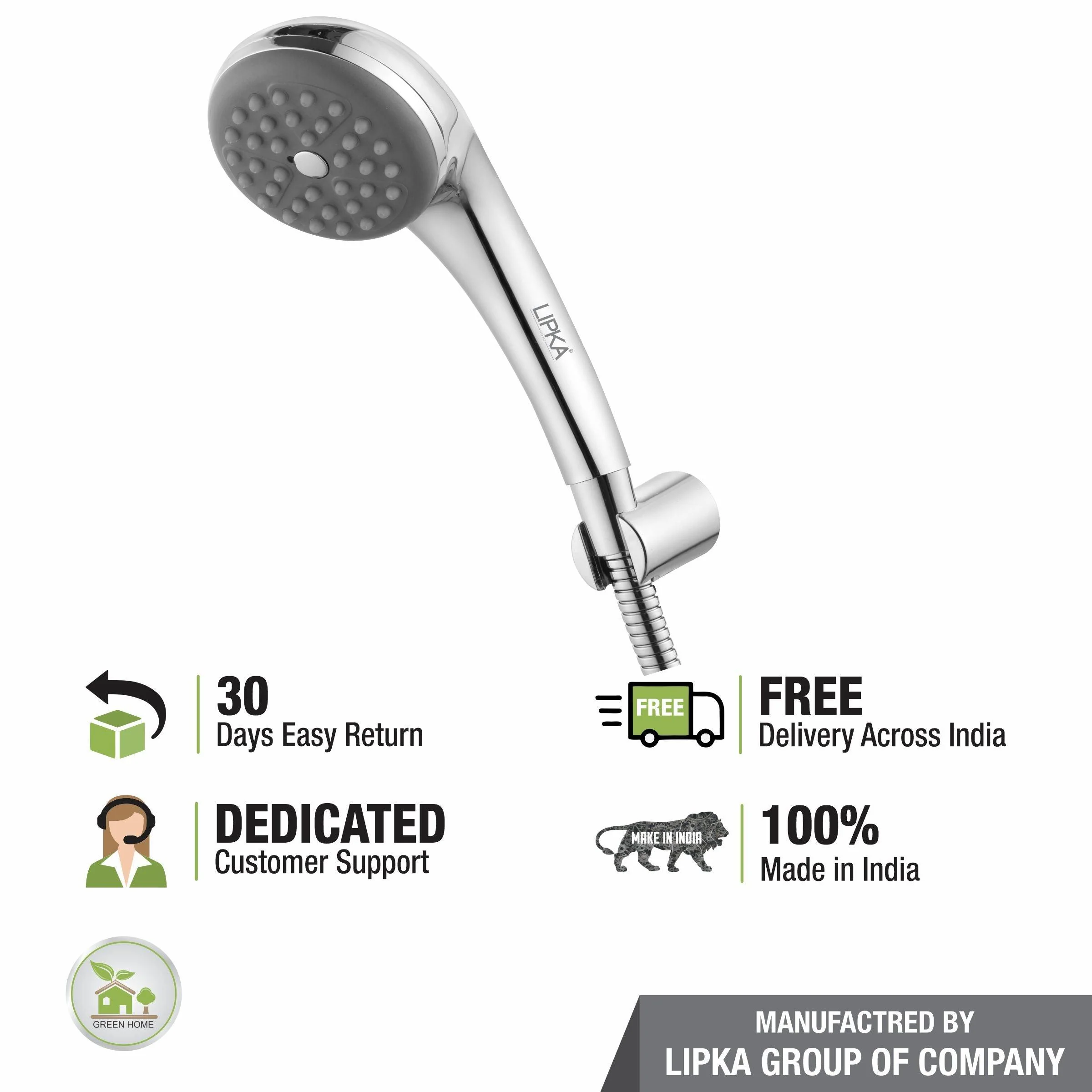 Digit Hand Shower with Wall Hook & 304-Grade Shower Tube - LIPKA - Image 5