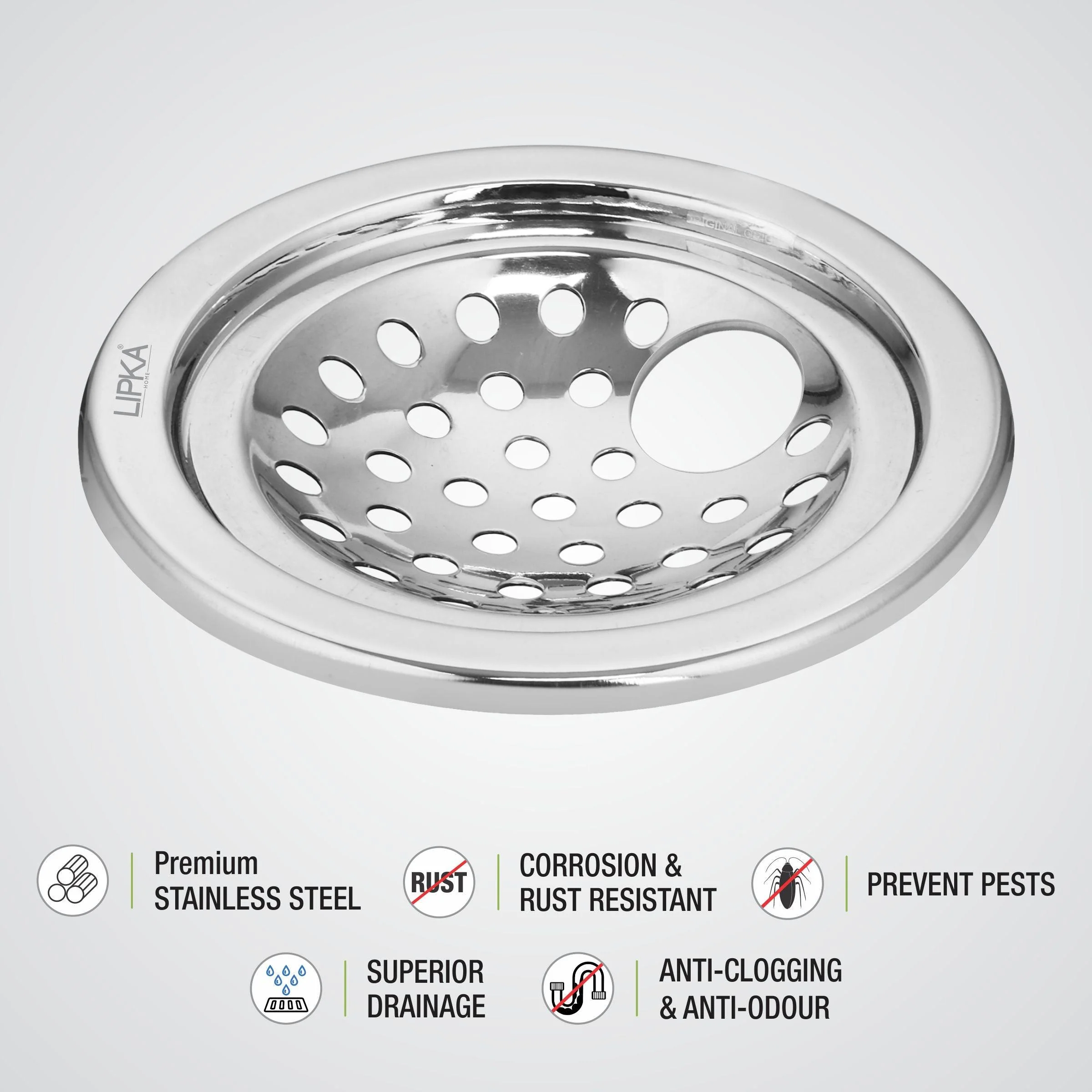 EON Round Floor Drain with Hole (5 inches) - LIPKA - Image 3
