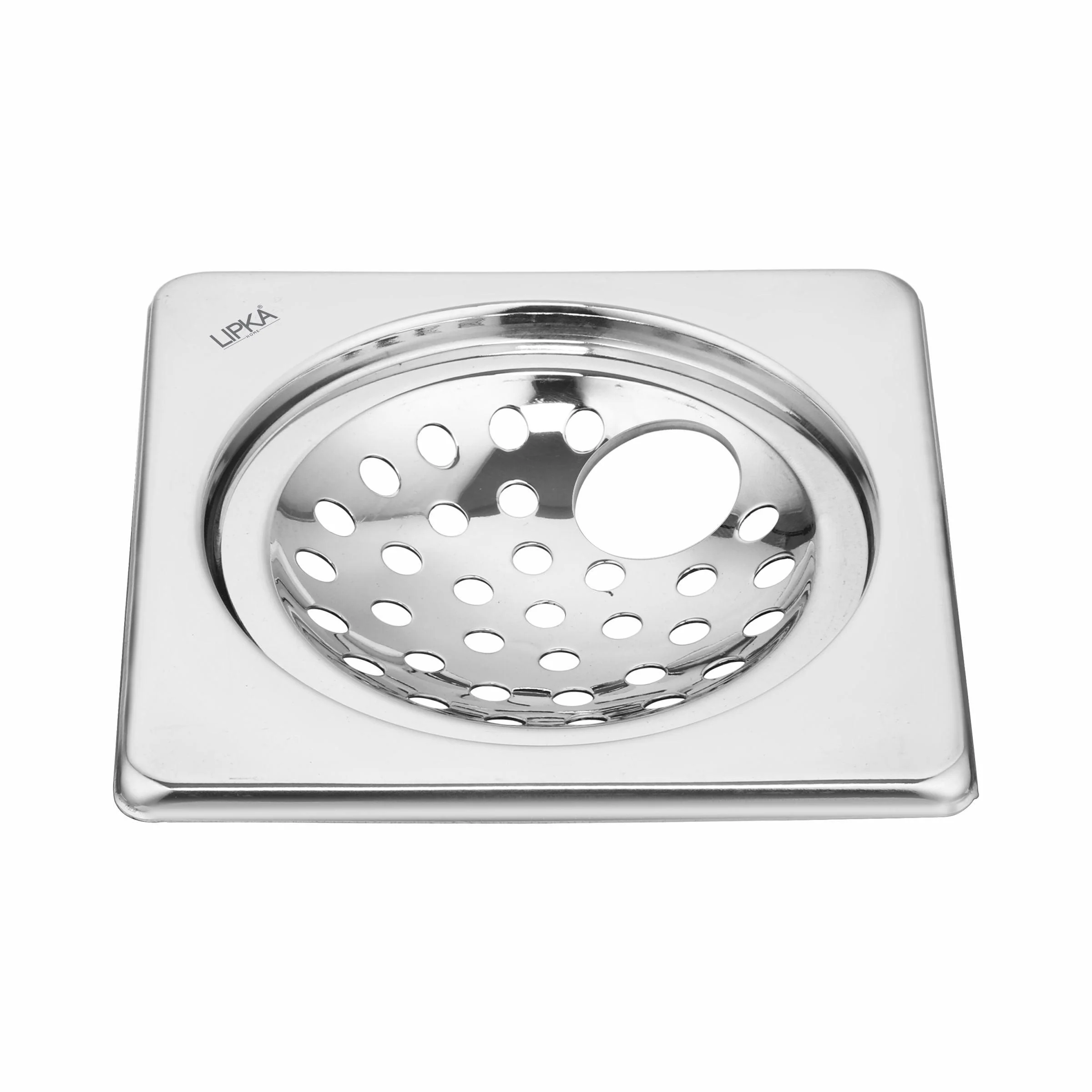 EON Square Floor Drain (5 x 5 Inches) with Hole - LIPKA