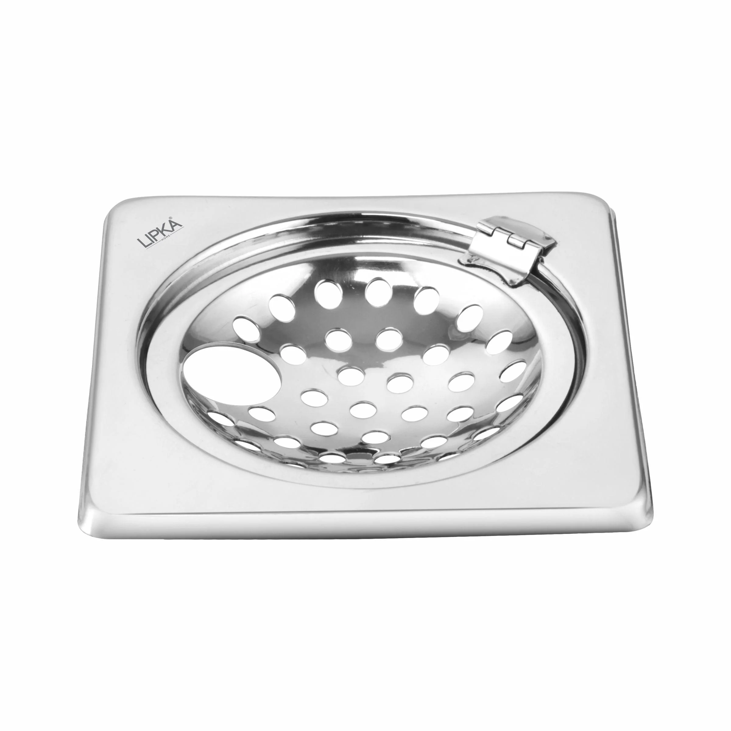 Eon Square Floor Drain with Hinge and Hole (6 x 6 Inches) - LIPKA