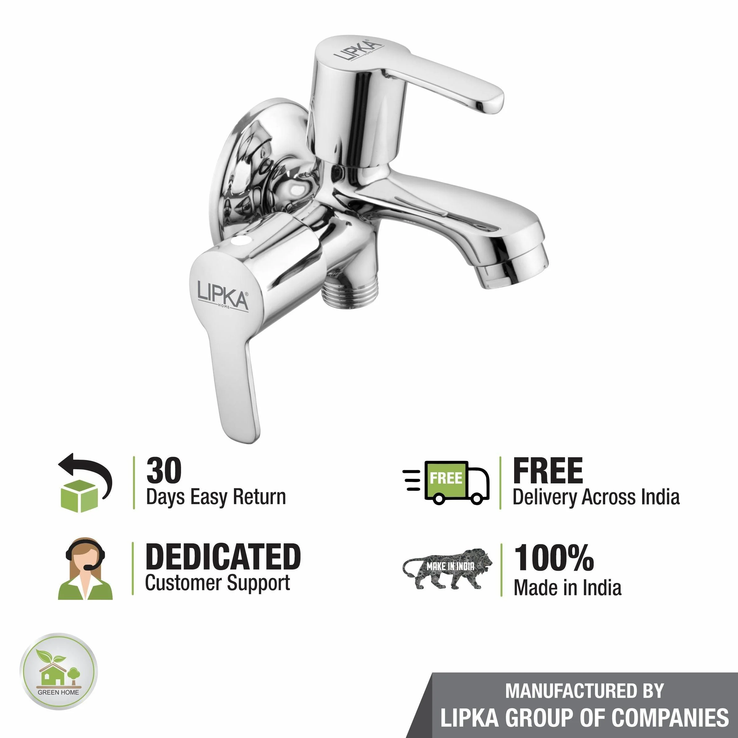 Frenk Two Way Bib Tap Faucet (Double Handle) - LIPKA - Image 6