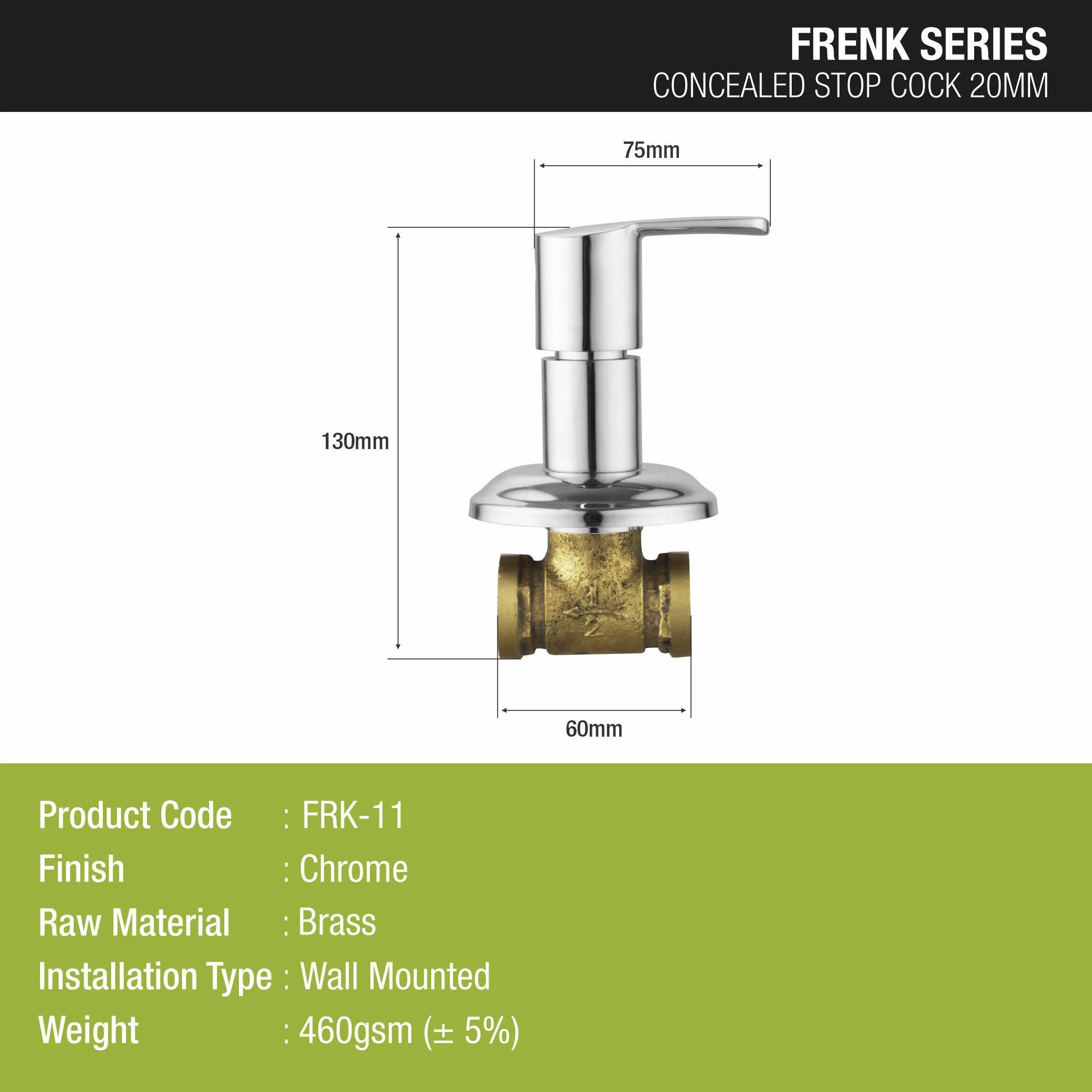 Frenk Concealed Stop Valve (20mm) Brass Faucet - LIPKA - Image 2