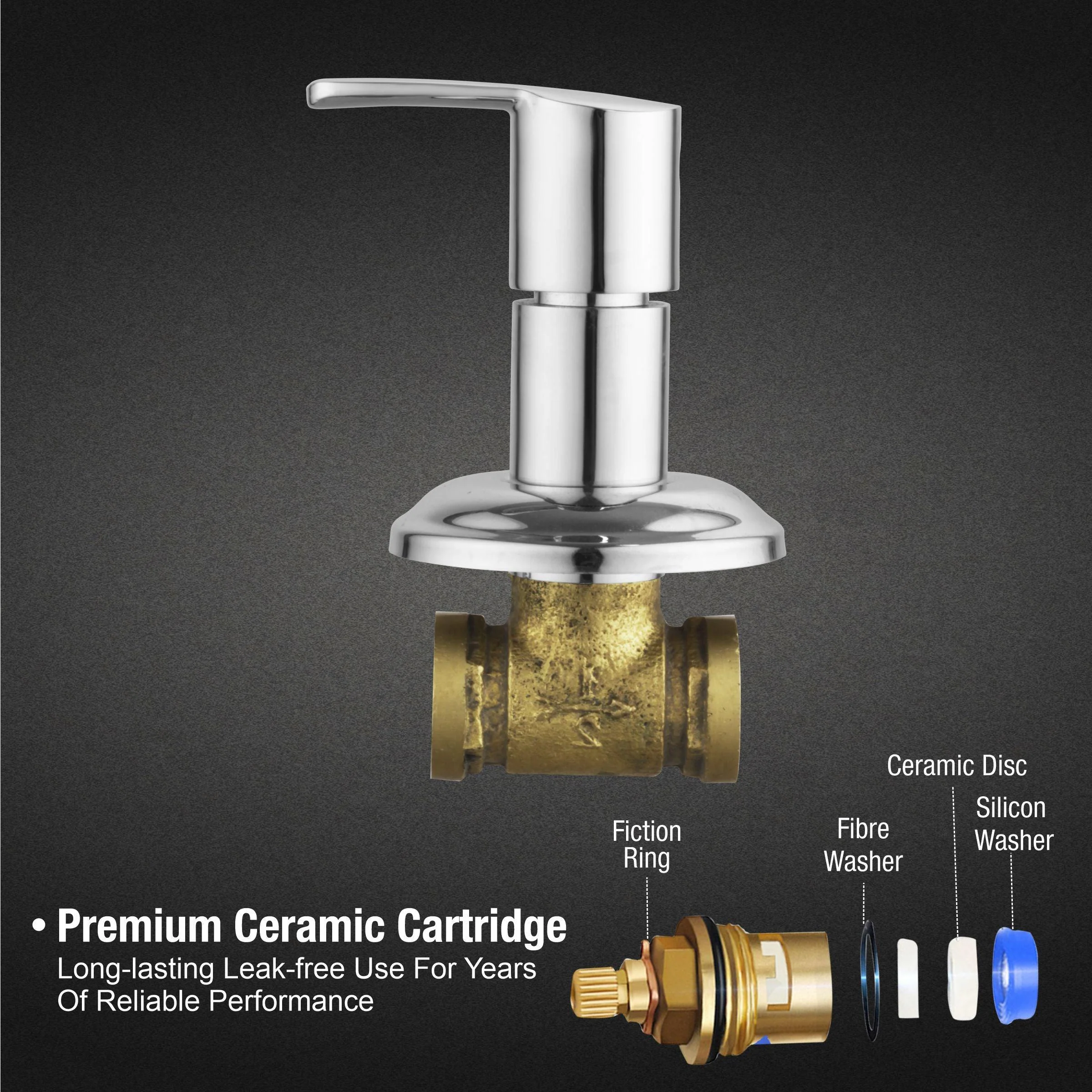 Frenk Concealed Stop Valve (20mm) Brass Faucet - LIPKA - Image 3