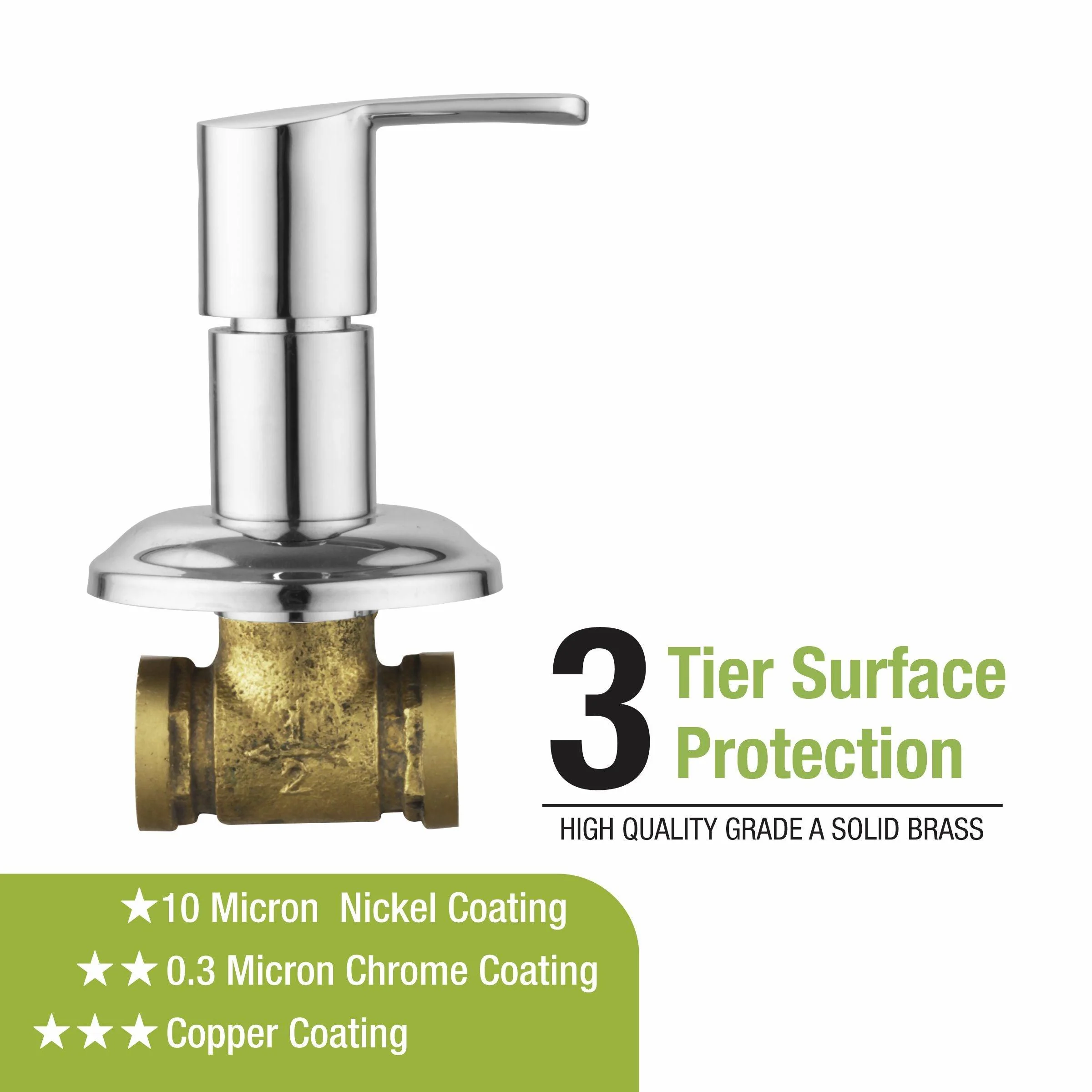 Frenk Concealed Stop Valve (20mm) Brass Faucet - LIPKA - Image 4