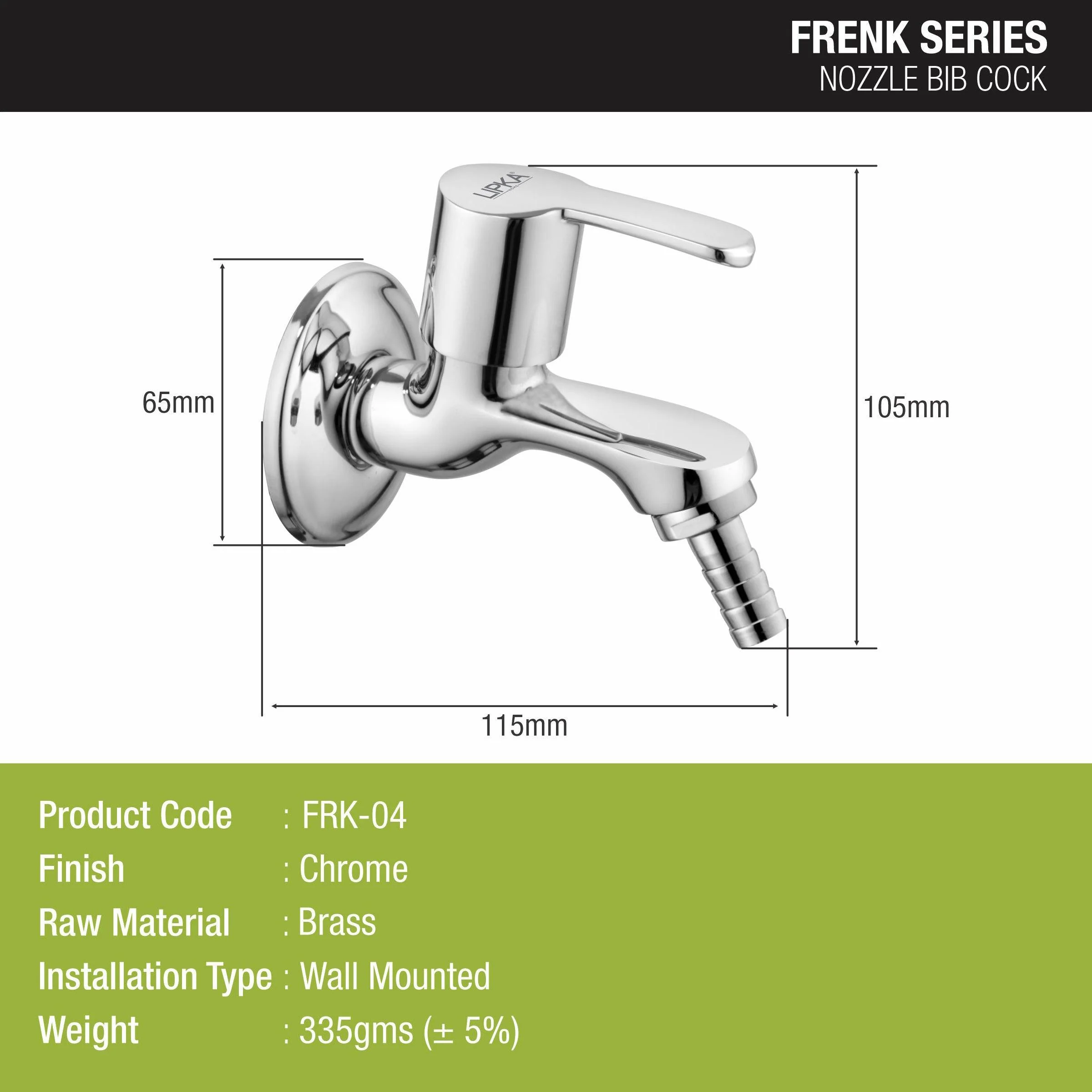 Frenk Nozzle Bib Tap Brass Faucet - LIPKA - Image 2