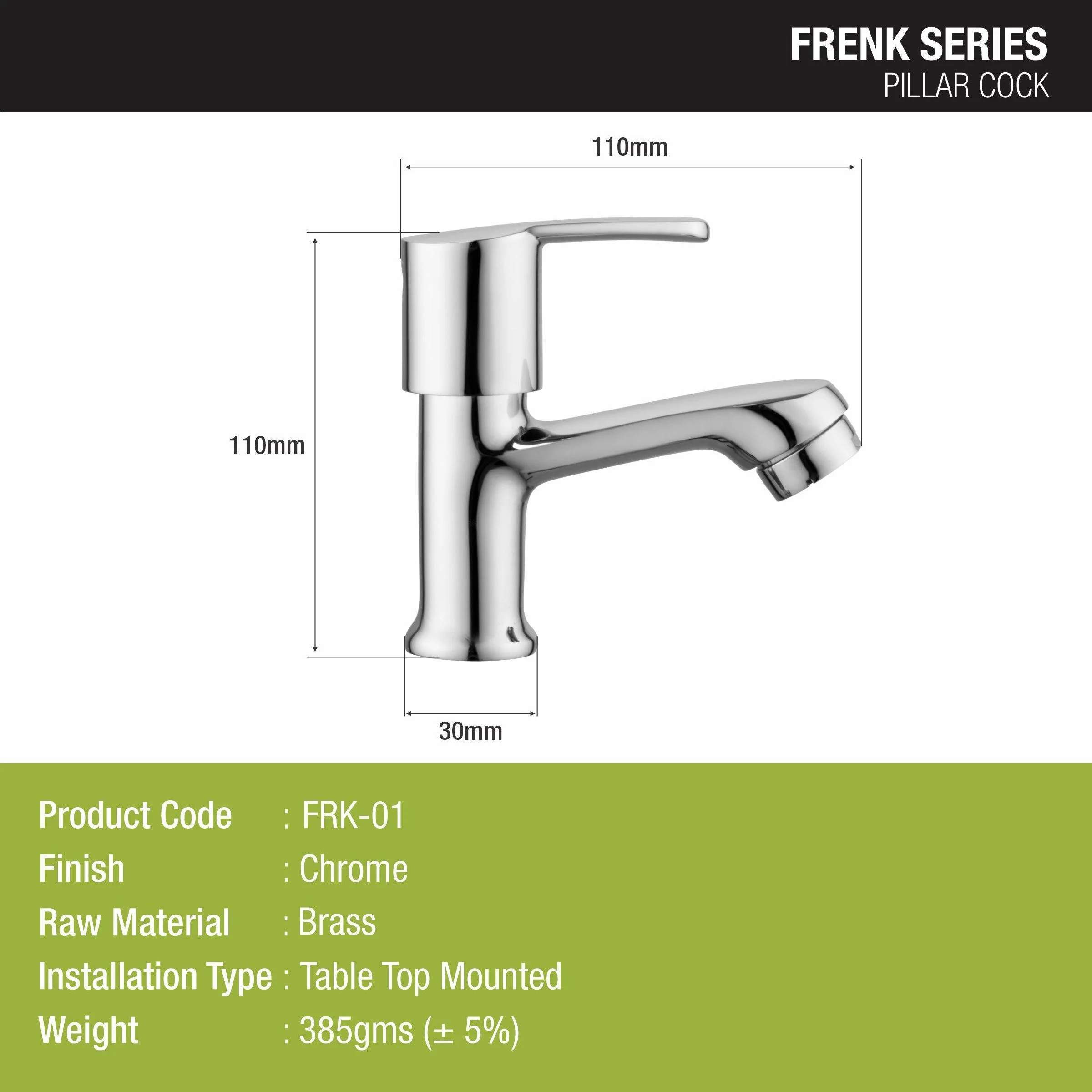 Frenk Pillar Tap Brass Faucet - LIPKA - Image 2