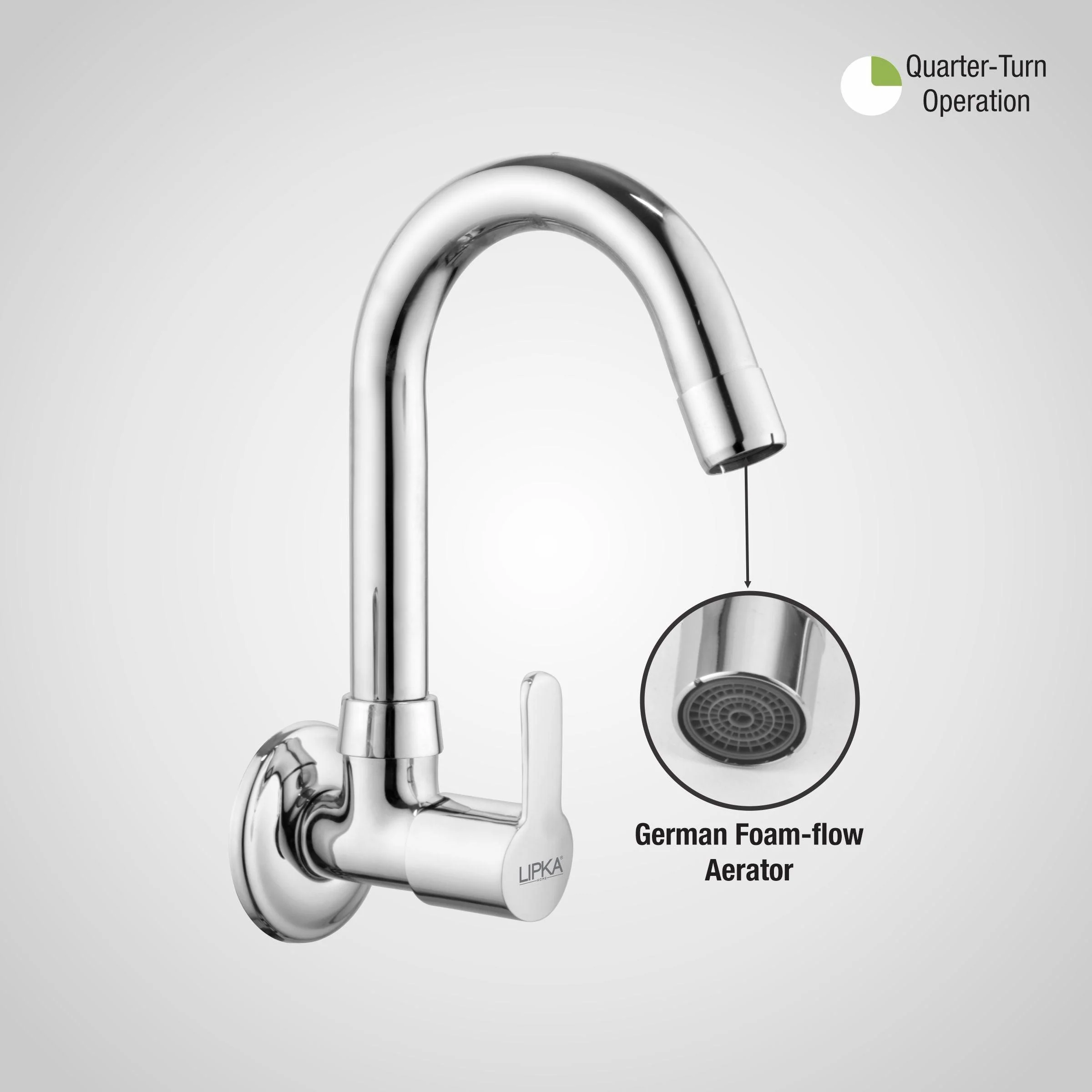 Frenk Sink Tap Brass Faucet with Round Swivel Spout (12 Inches) - LIPKA - Image 5