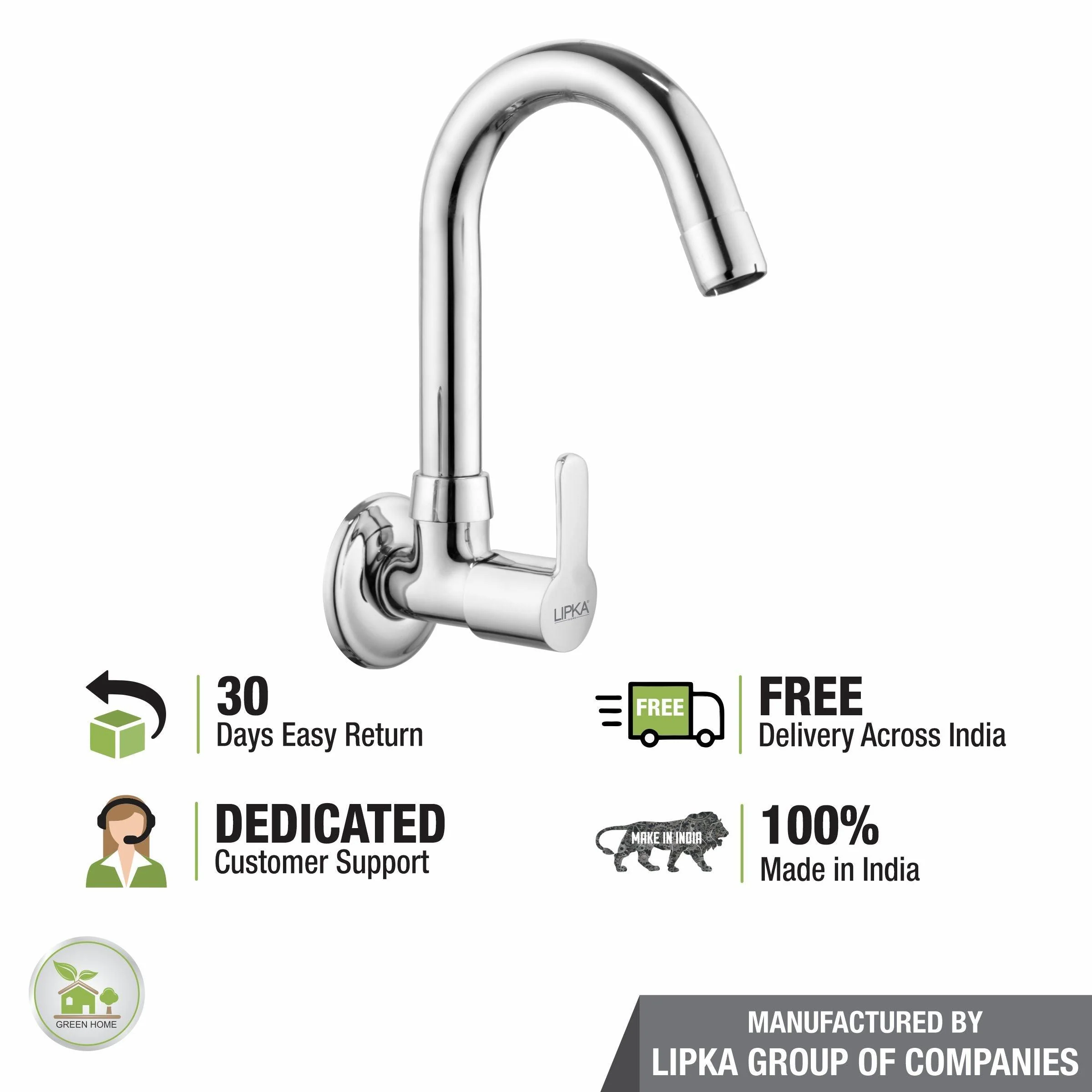 Frenk Sink Tap Brass Faucet with Round Swivel Spout (12 Inches) - LIPKA - Image 6