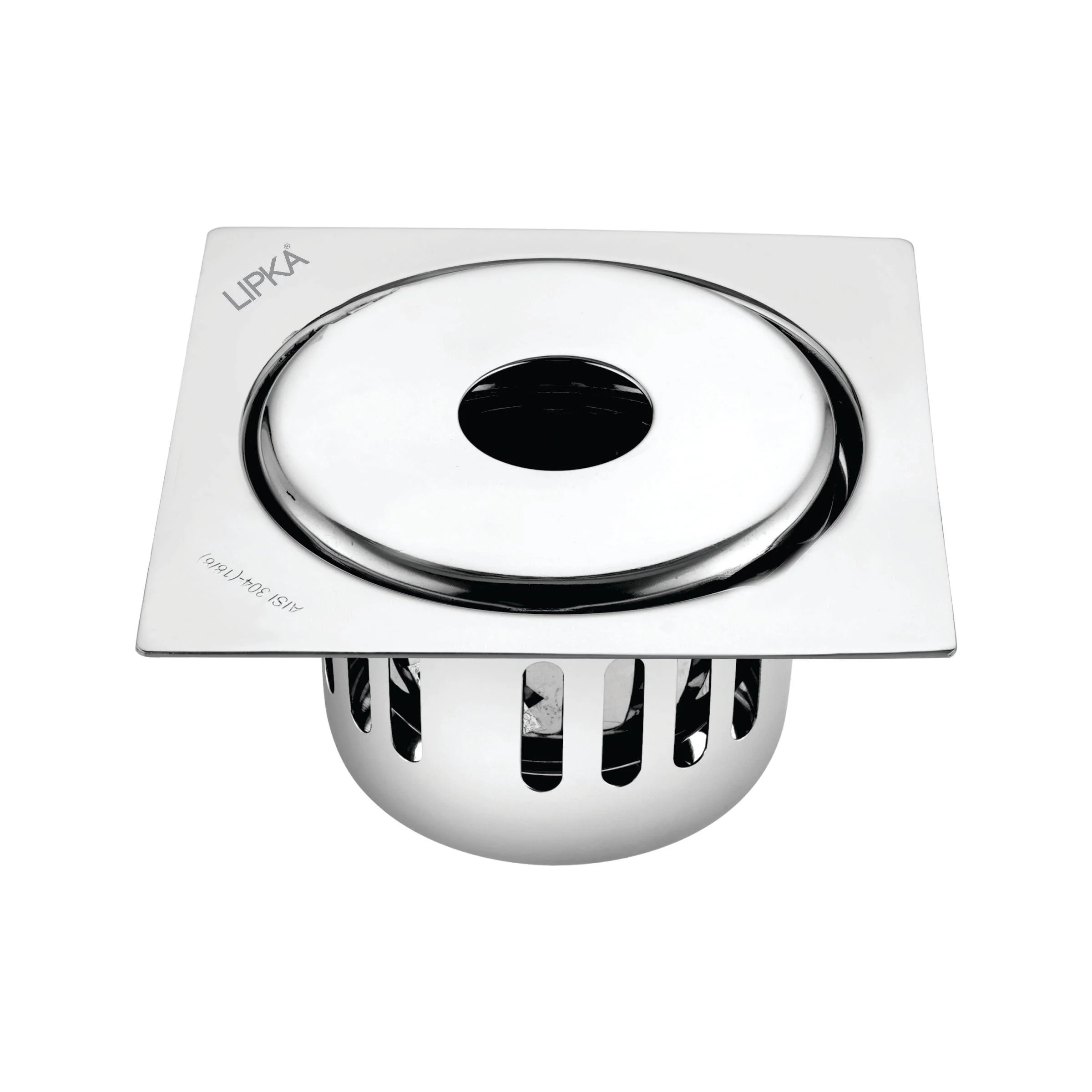 Full Moon Square Floor Drain (6 x 6 Inches) with Hole and Cockroach Trap - LIPKA