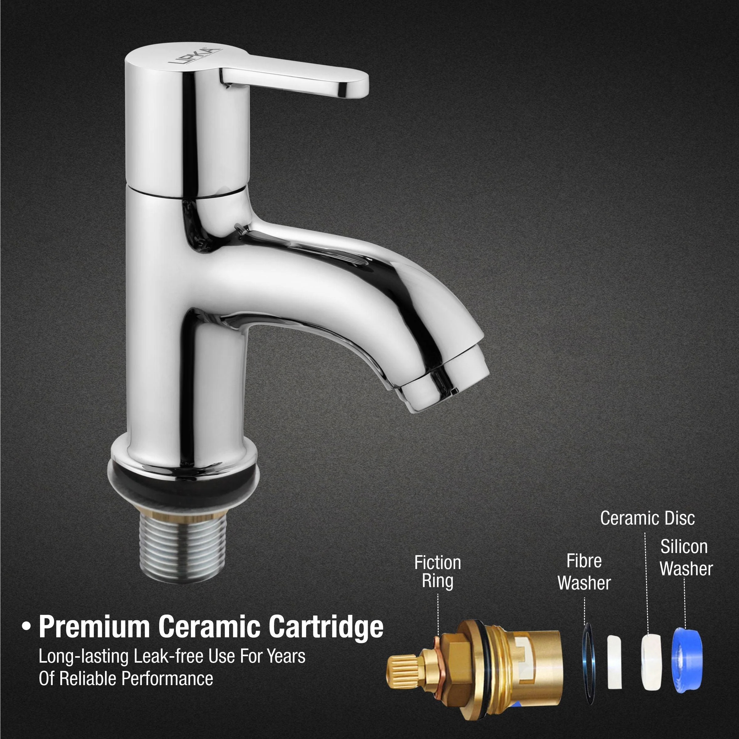 Fusion Pillar Tap Brass Faucet - LIPKA - Image 3