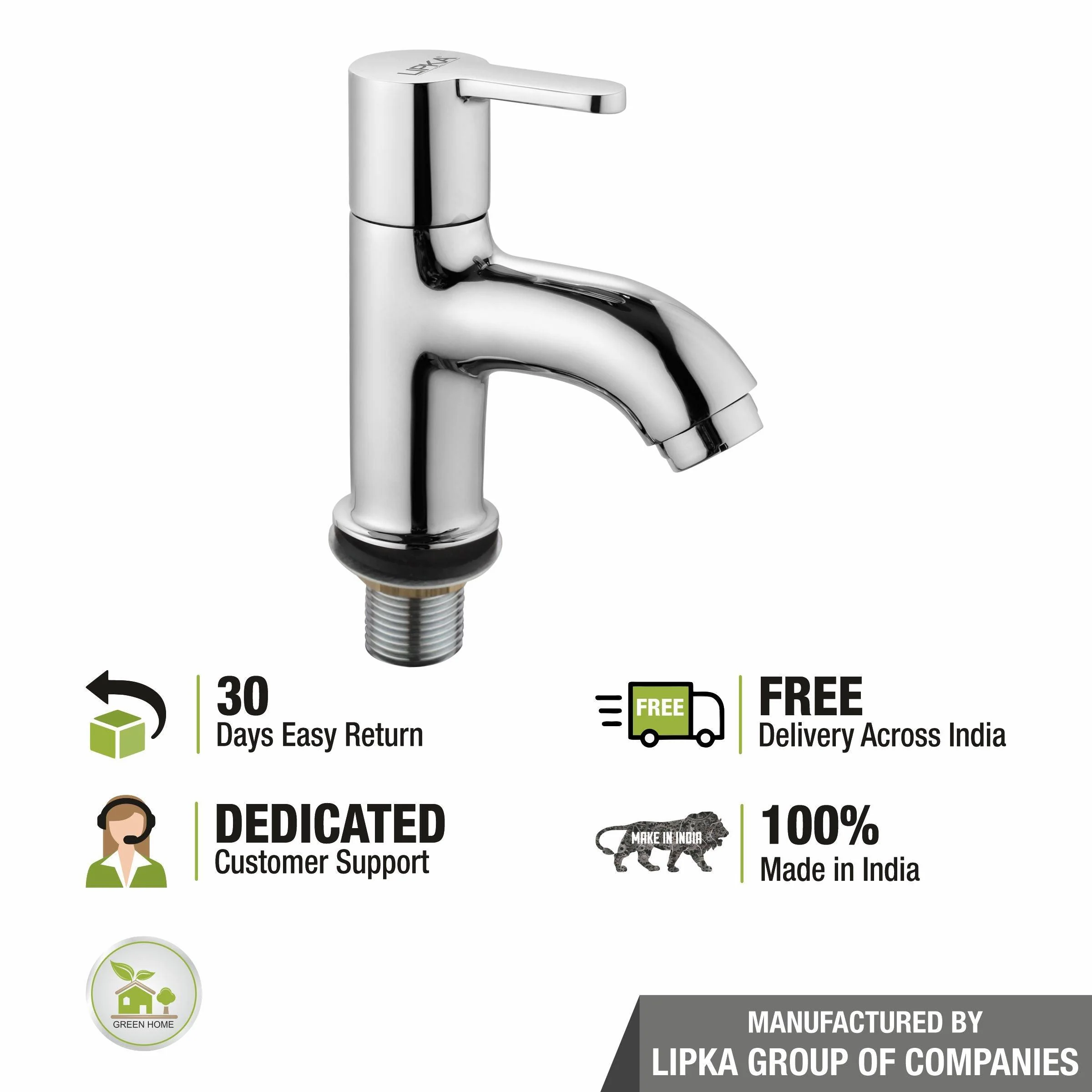 Fusion Pillar Tap Brass Faucet - LIPKA - Image 6