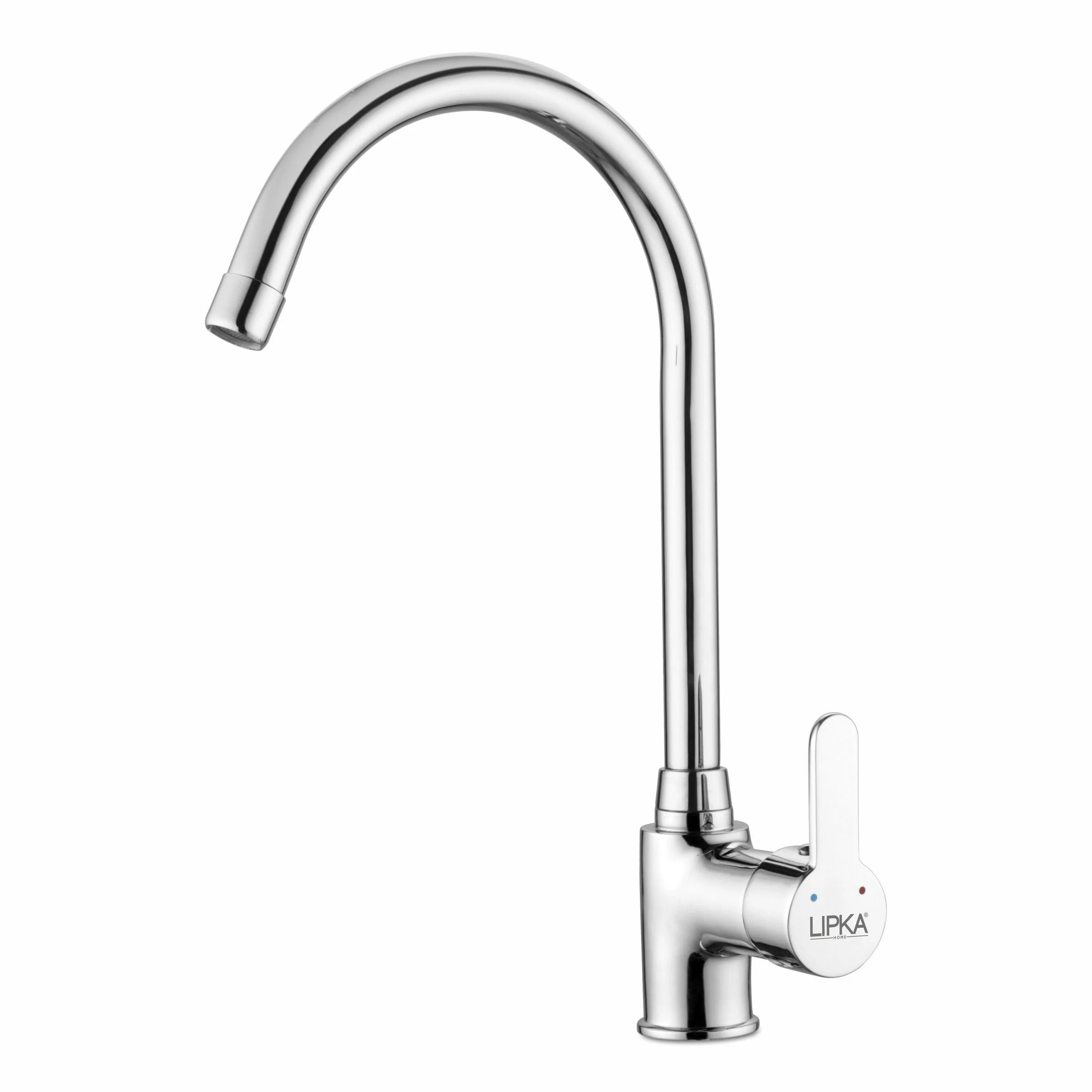 Fusion Single Lever Table Mount Sink Mixer Brass Faucet with Round Swivel Spout (20 Inches) - LIPKA