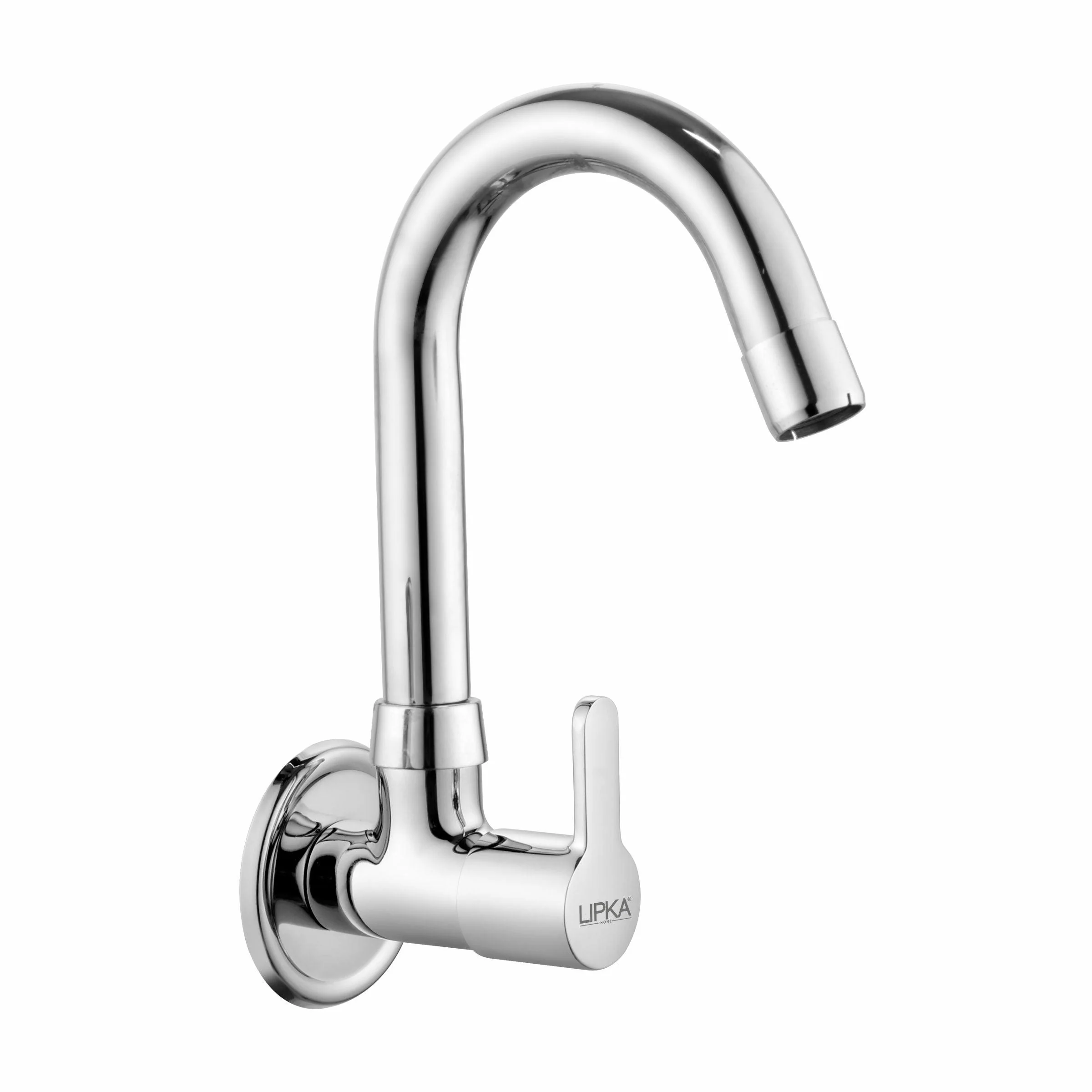 Fusion Sink Tap Brass Faucet with Round Swivel Spout (12 Inches) - LIPKA