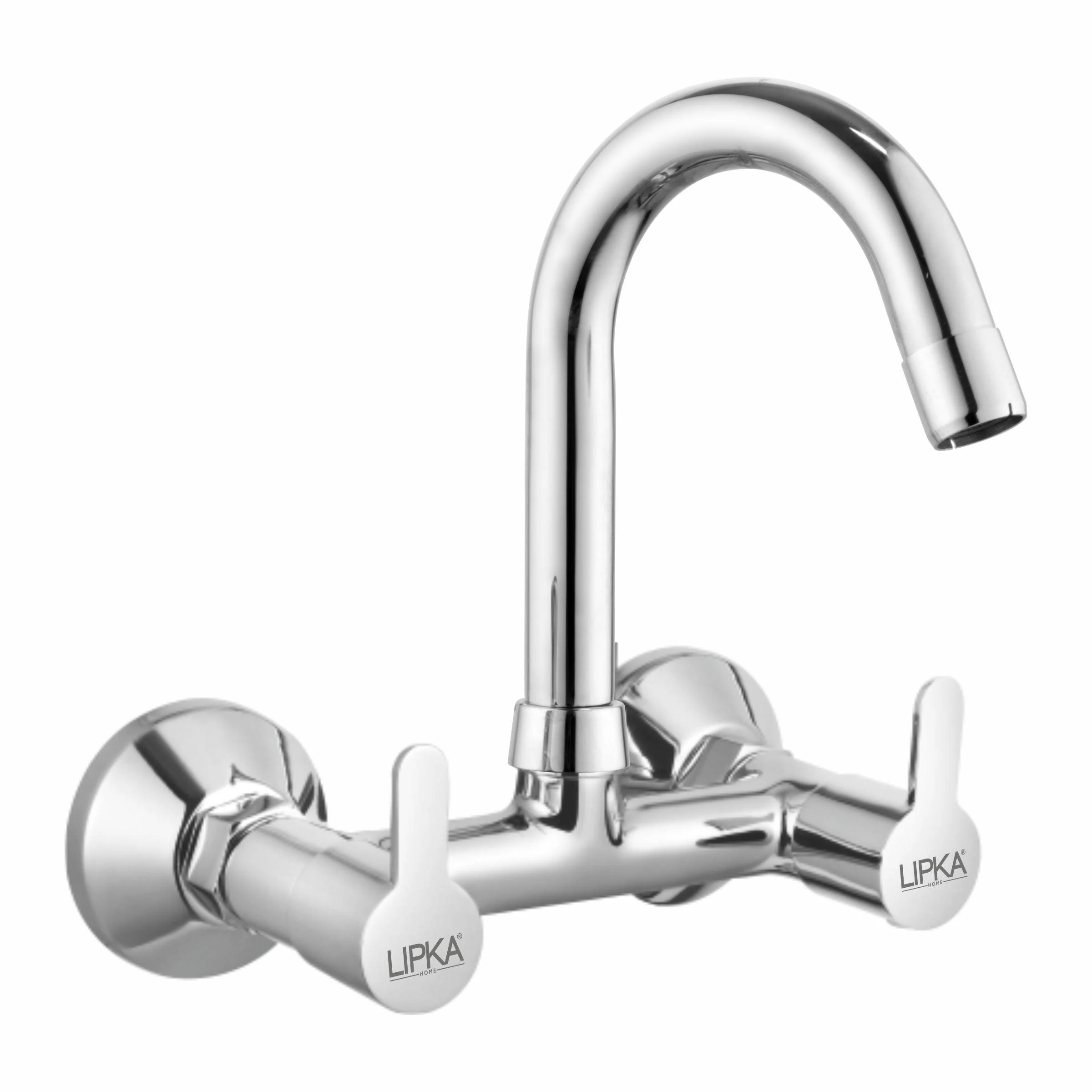 Fusion Sink Mixer Brass Faucet with Round Swivel Spout (12 Inches) - LIPKA