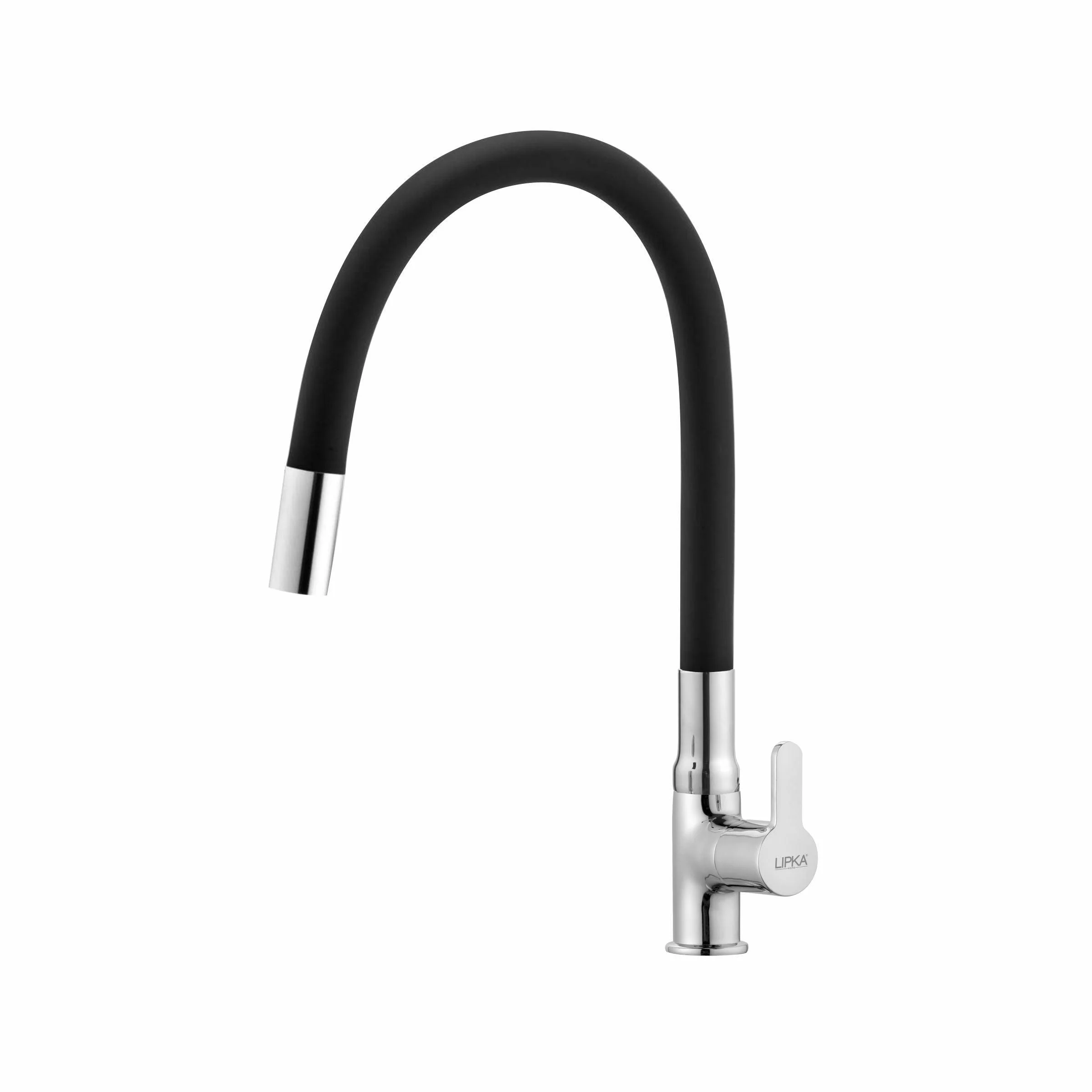 Fusion Swan Neck Brass Faucet with Flexible Silicone Spout (Black) - LIPKA - Image 2