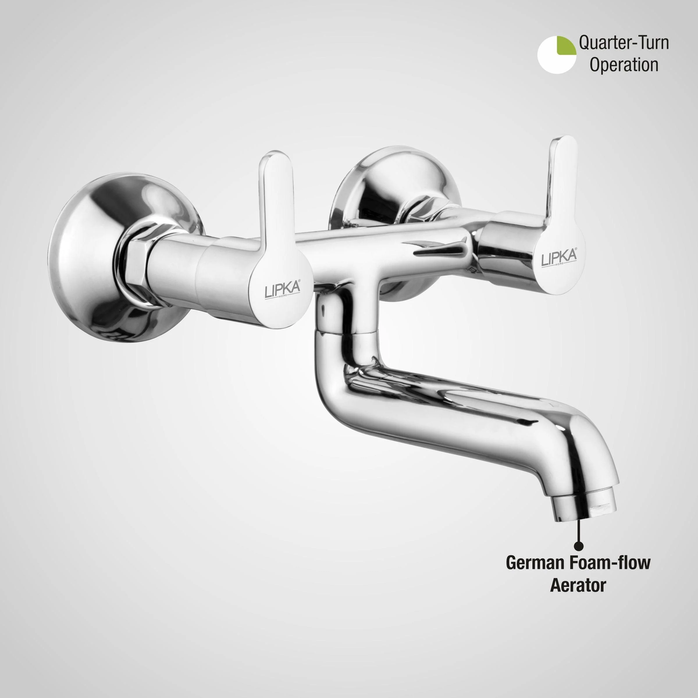 Fusion  Wall Mixer Brass Faucet - LIPKA - Image 5