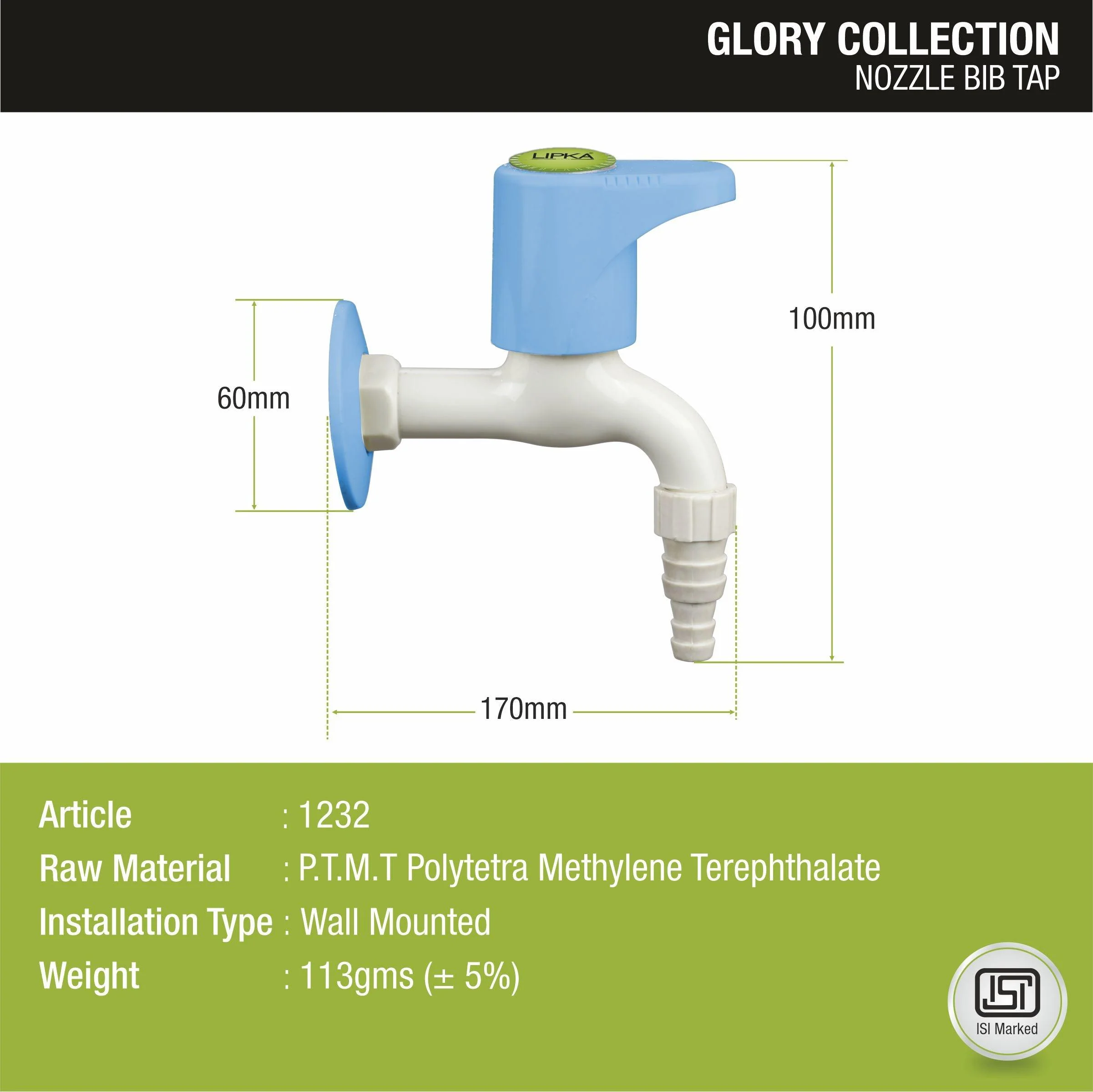 Glory Nozzle Bib Tap PTMT Faucet - LIPKA - Image 2
