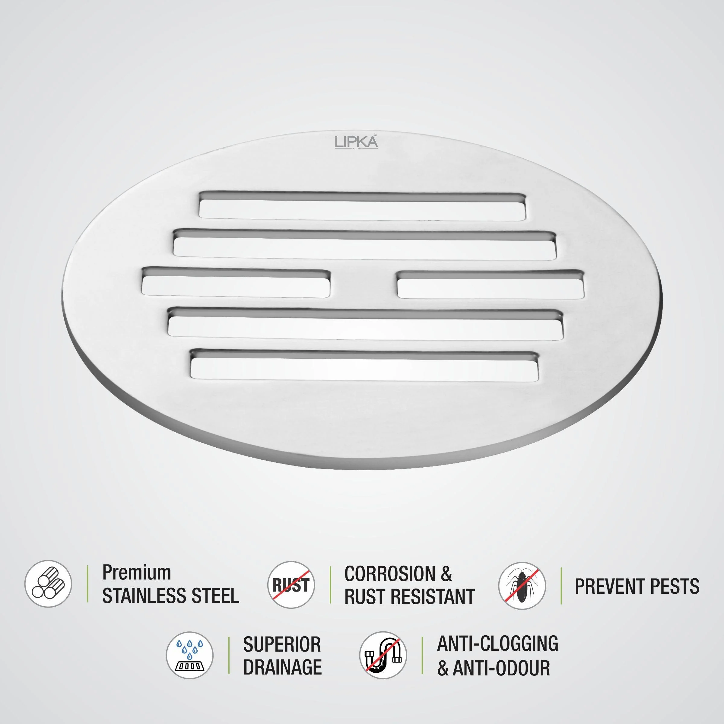 Golden Classic Jali Round Floor Drain (3 inches) - LIPKA - Image 3